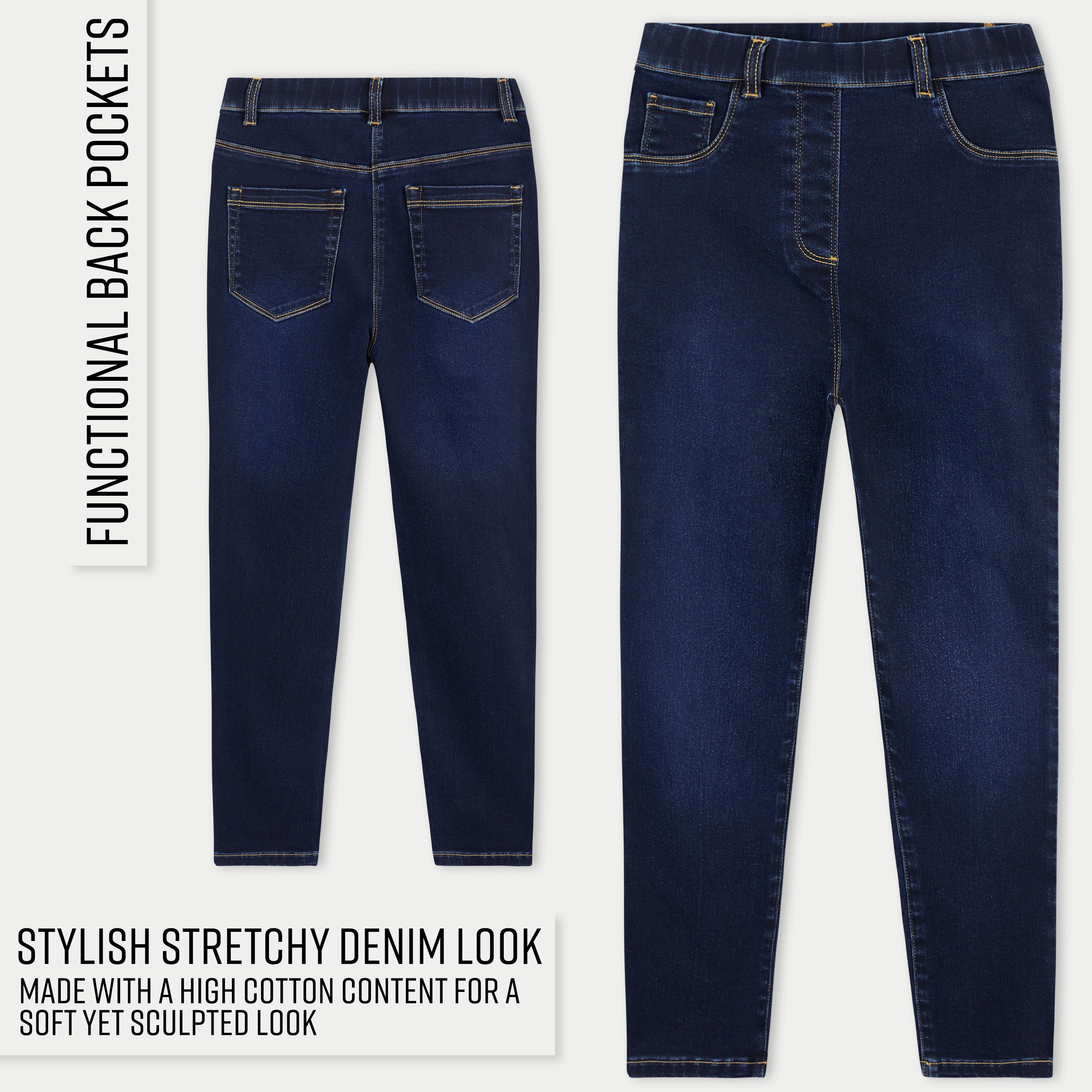 get-trend-citycomfort-jegging-3-4-femme-noir-taille-haute image 4
