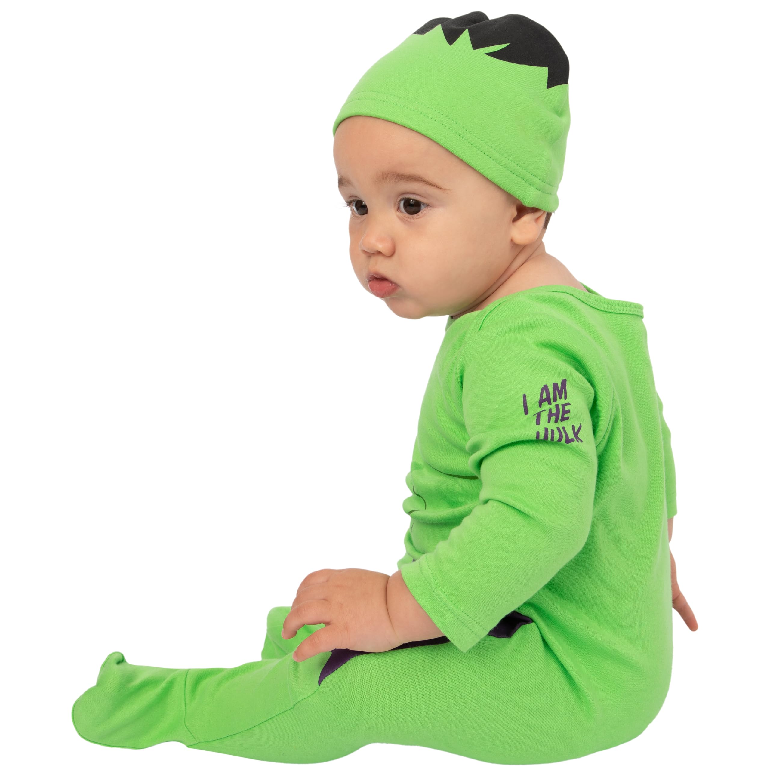 marvel-hulk-body-b-b-coton-0-3-mois-avec-bonnet image 4
