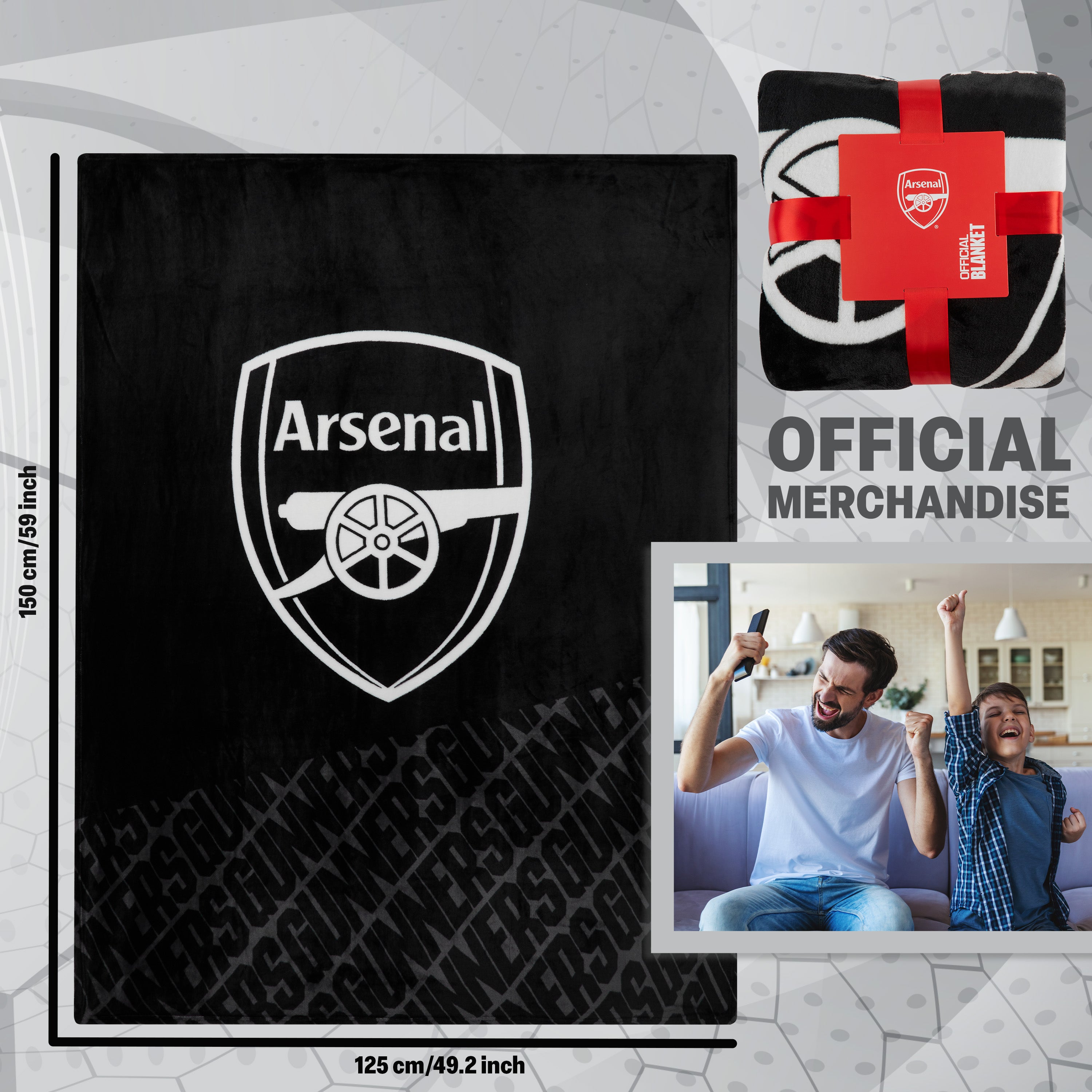 arsenal-fc-plaid-polaire-125x150-cm-couverture-canap-supporter image 6