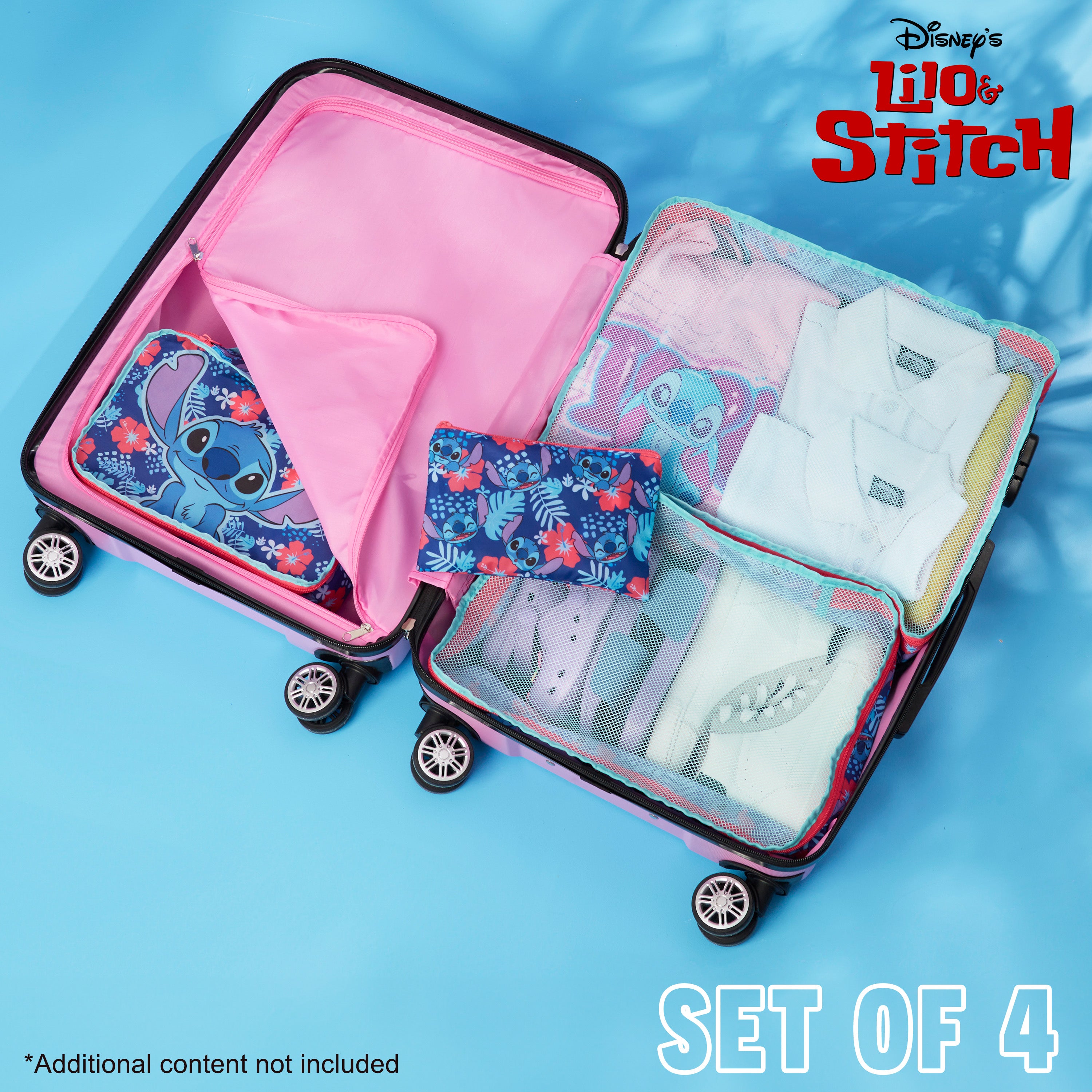 disney-stitch-set-4-organisateurs-valise-navy-cubes-trousse image 2