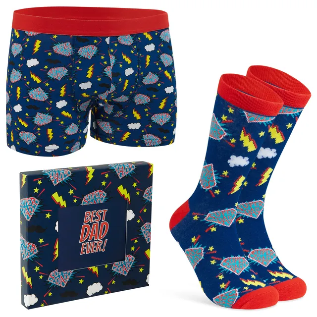 citycomfort-super-dad-boxer-homme-chaussettes-coton-coffret image 1
