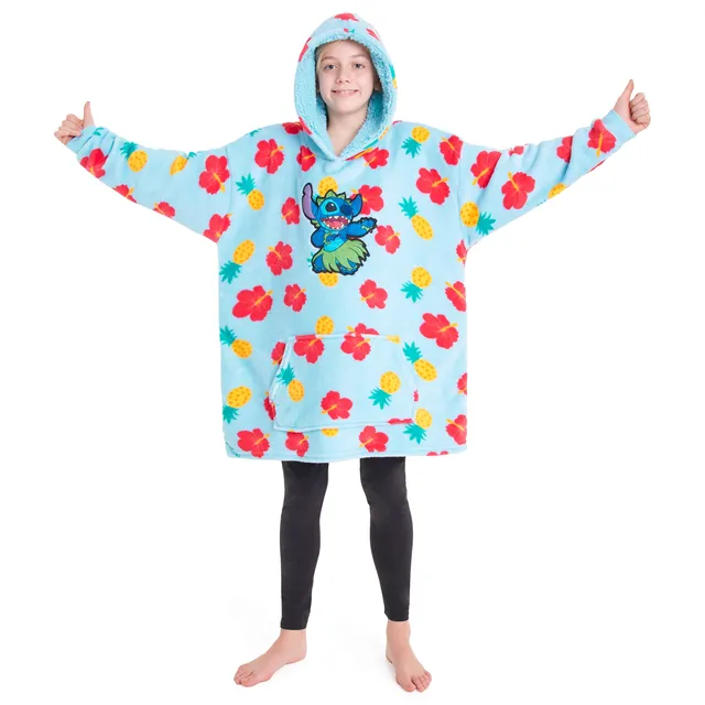 disney-stitch-sweat-plaid-capuche-oversize-enfant-polaire image 1