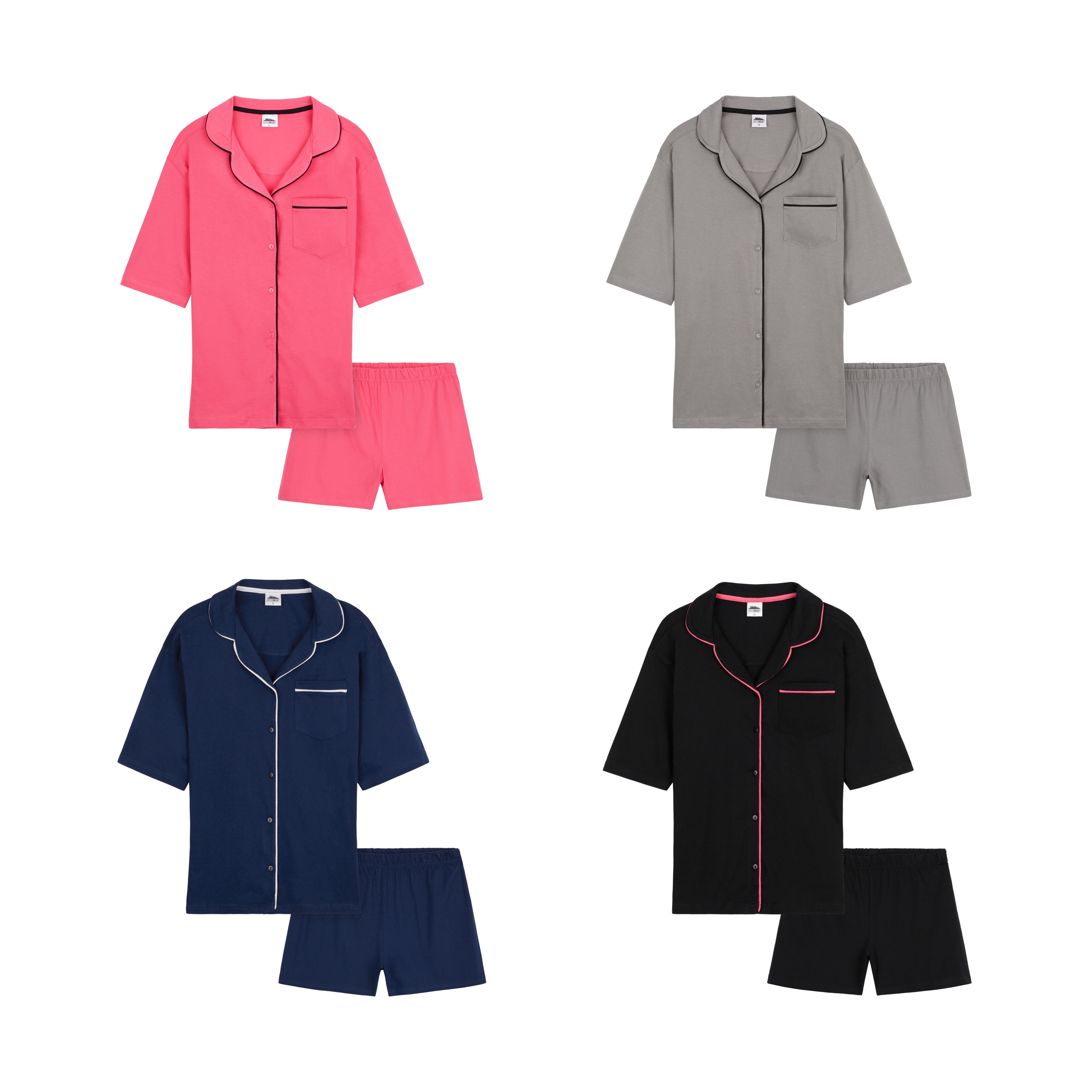 citycomfort-pyjama-fille-court-coton-bouton-rose-5-6-ans image 1