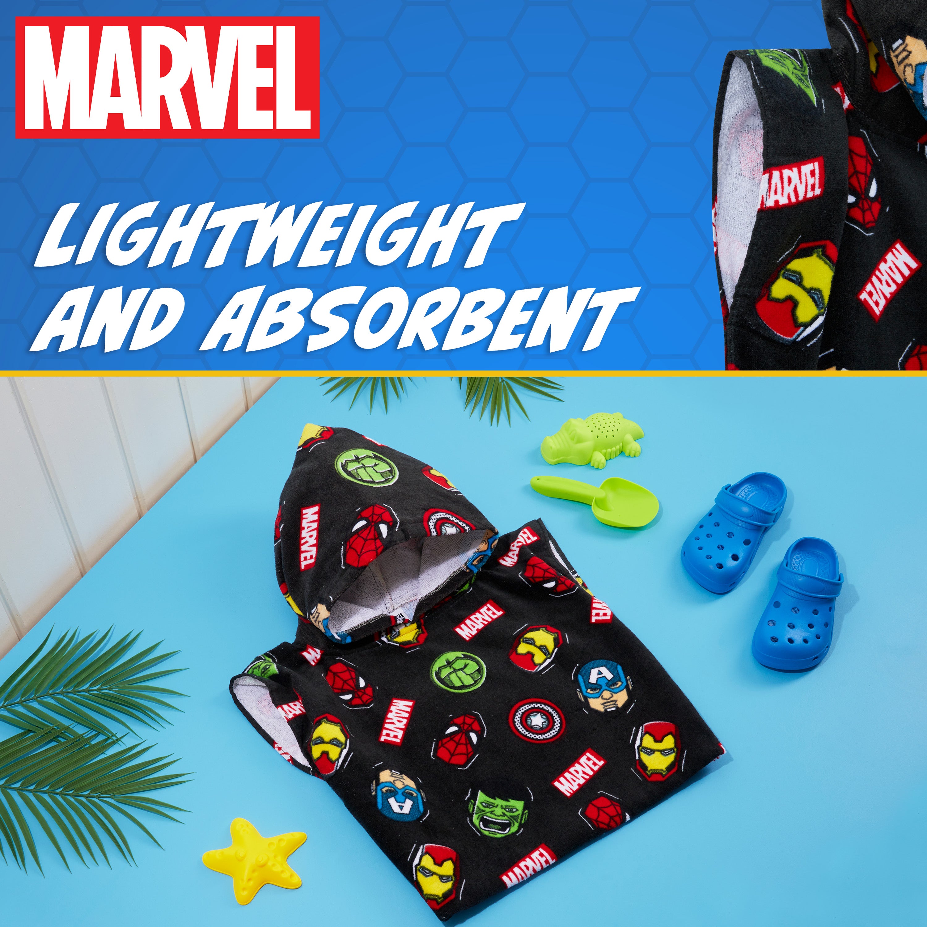 marvel-poncho-bain-capuche-coton-enfant-6-9-ans image 4