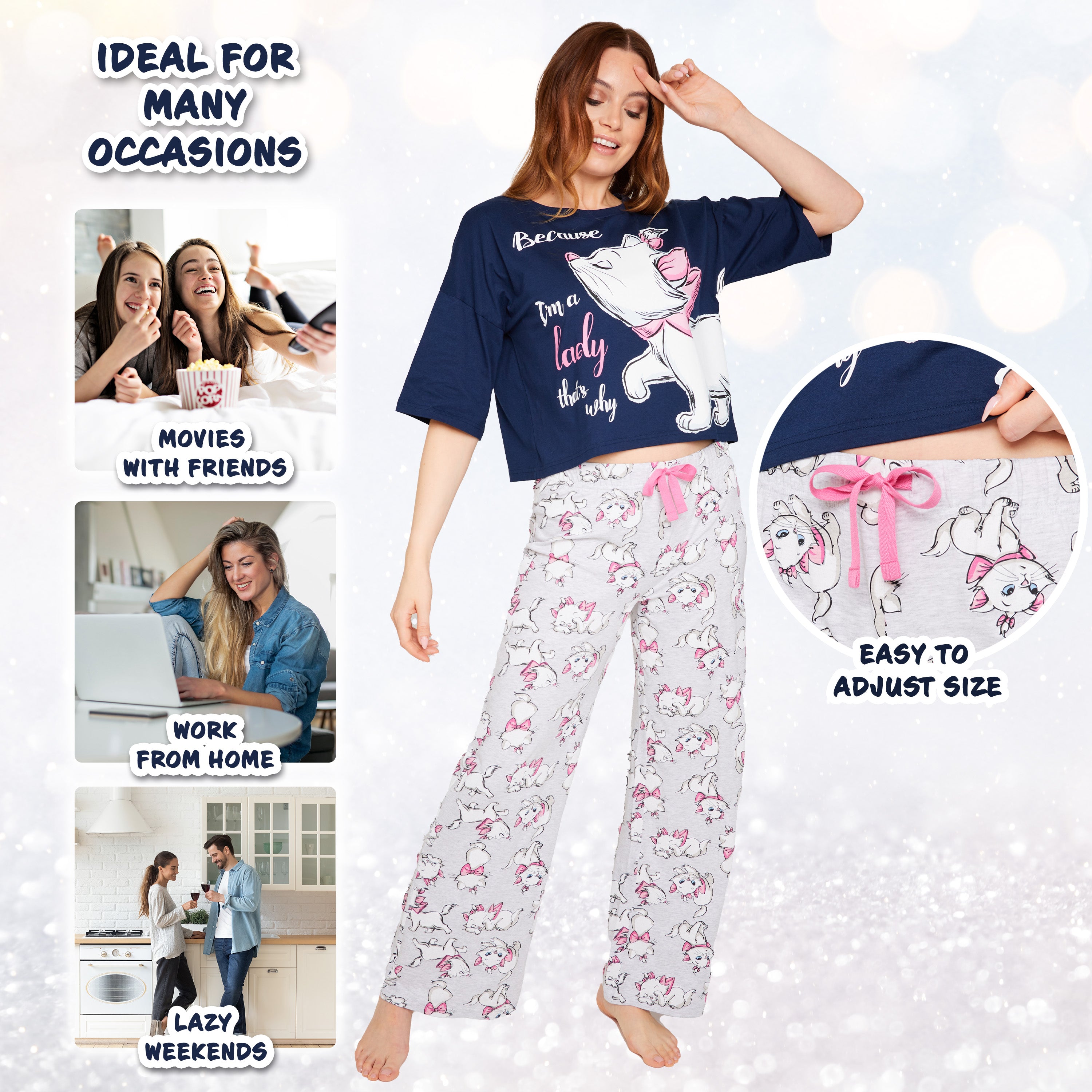 disney-stitch-ensemble-pyjama-femme-marie-pantalon-long image 3