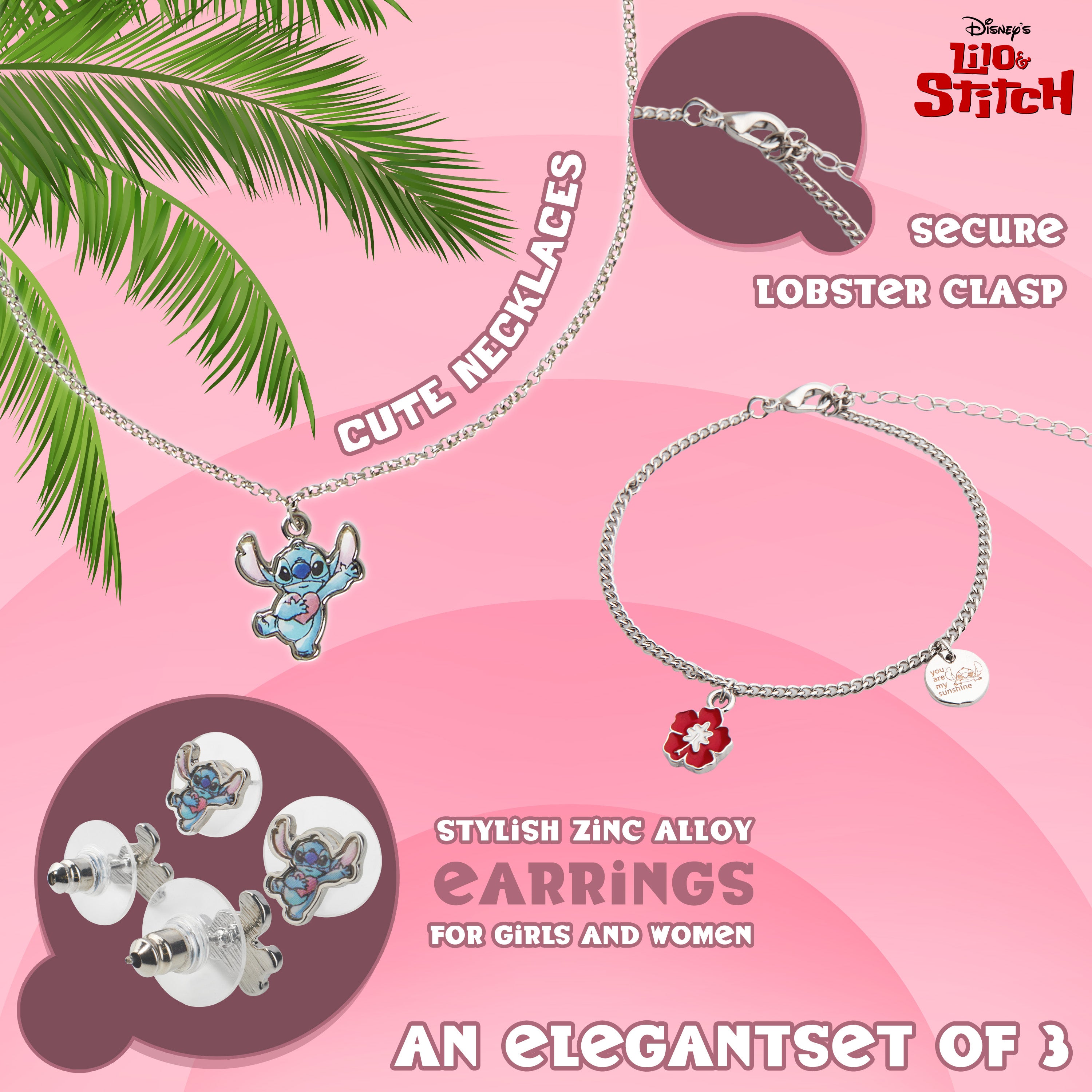 disney-stitch-parure-bijoux-fille-collier-bracelet image 6