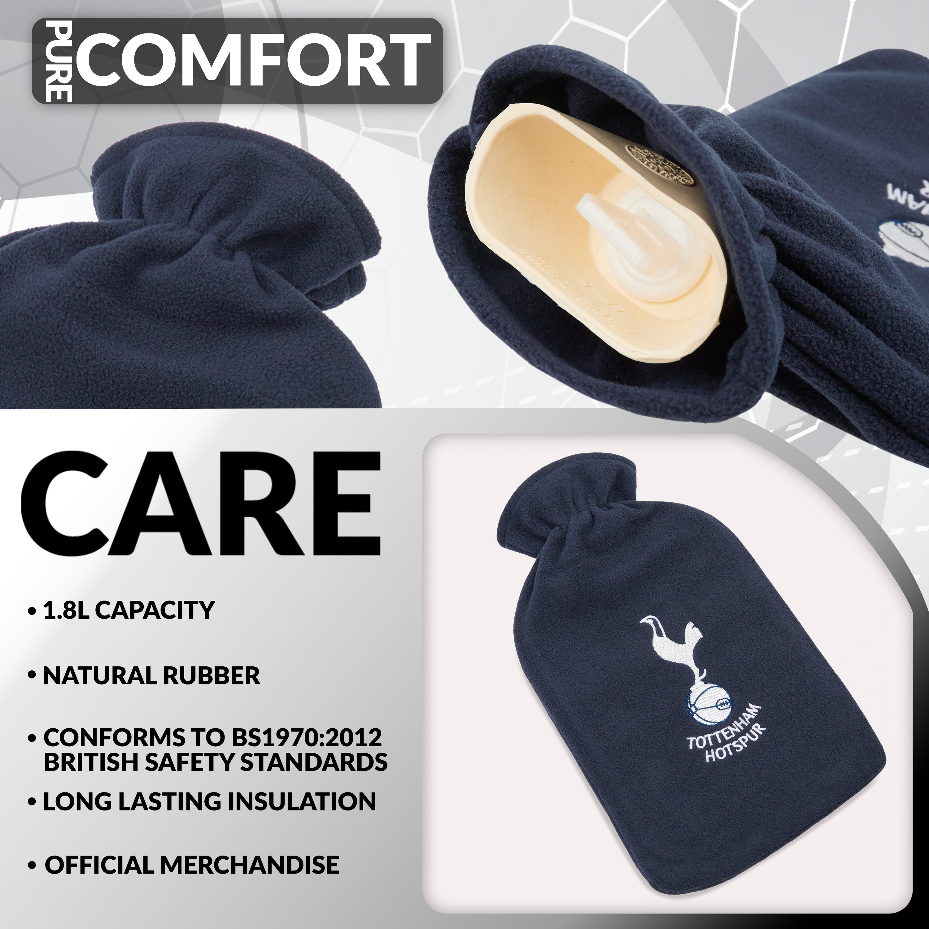 tottenham-hotspur-bouillotte-1-8l-housse-douce-marine image 3