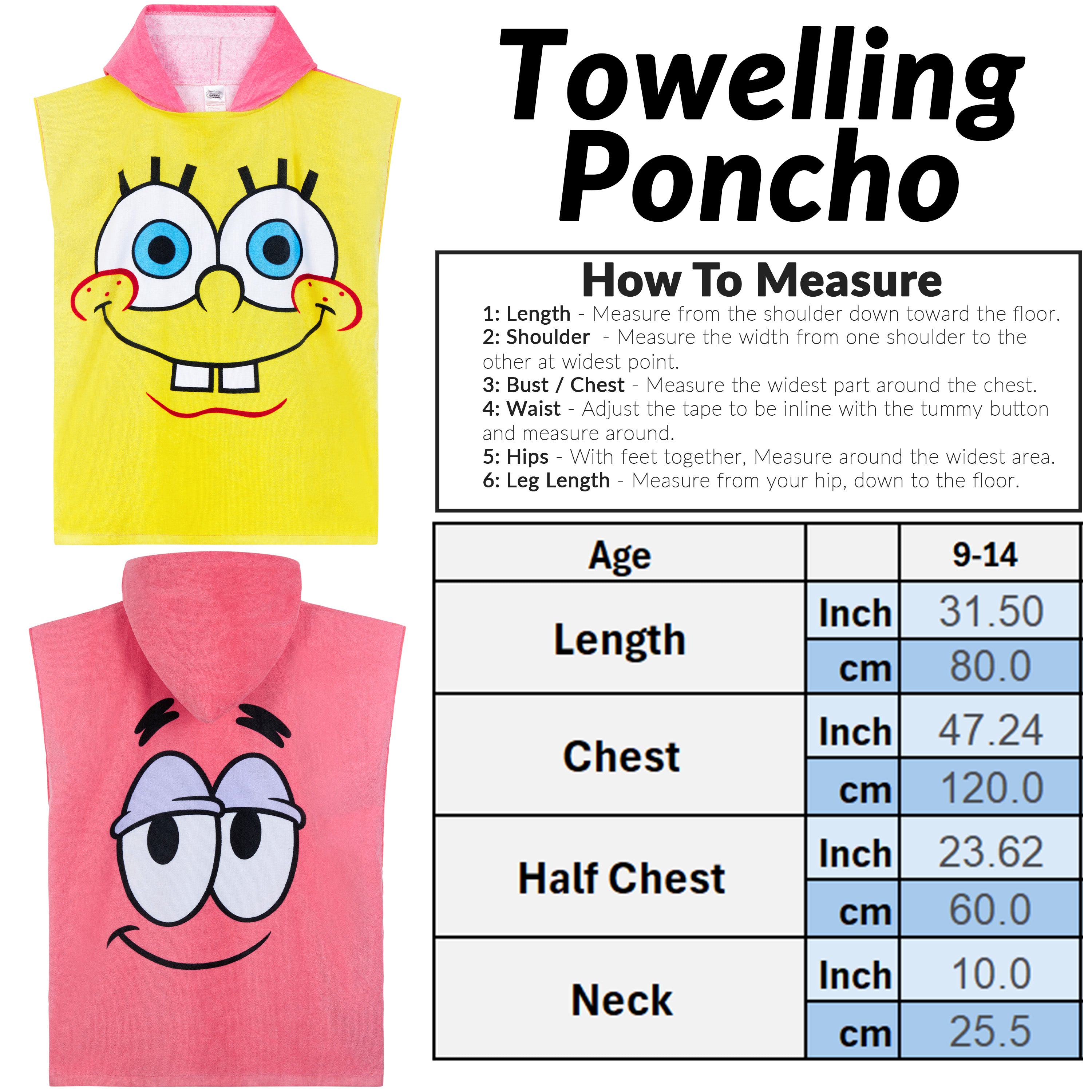 bob-l-ponge-poncho-enfant-capuche-9-14-ans image 6