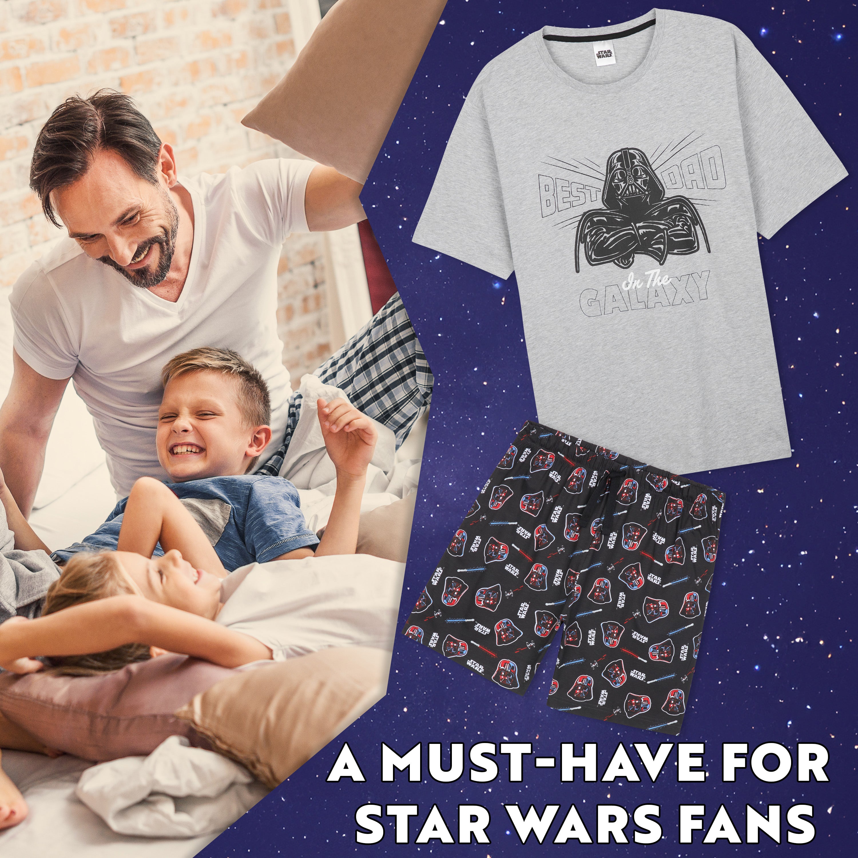 star-wars-baby-yoda-pyjama-court-homme-t-shirt-short image 2