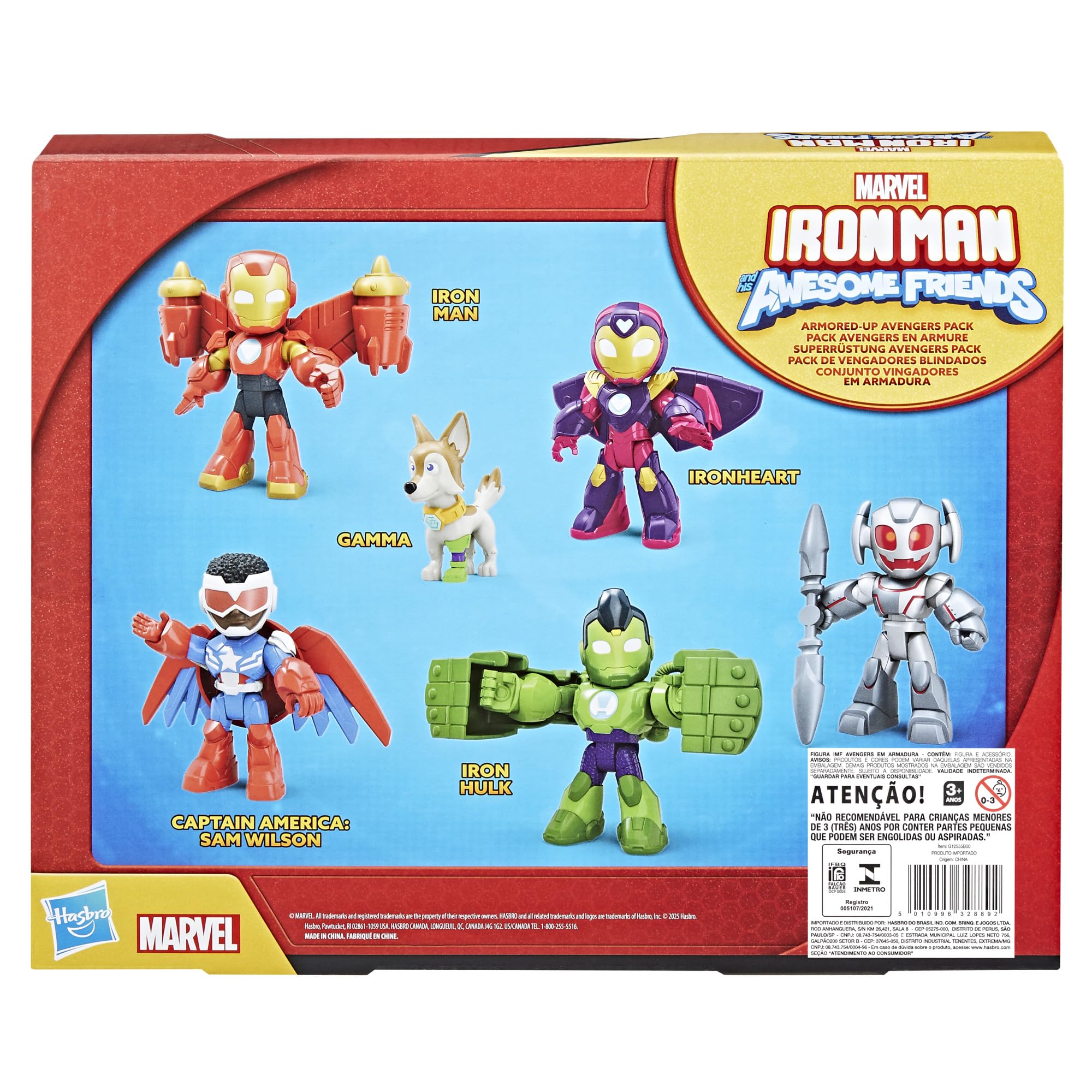 marvel-iron-man-pack-figurines-avengers-5-armure-disney-jr image 6