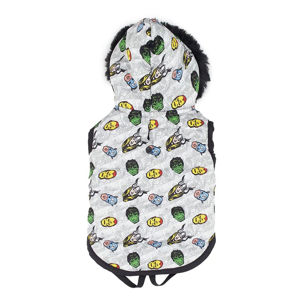 marvel-avengers-manteau-chien-hiver-gris-capuche image 2