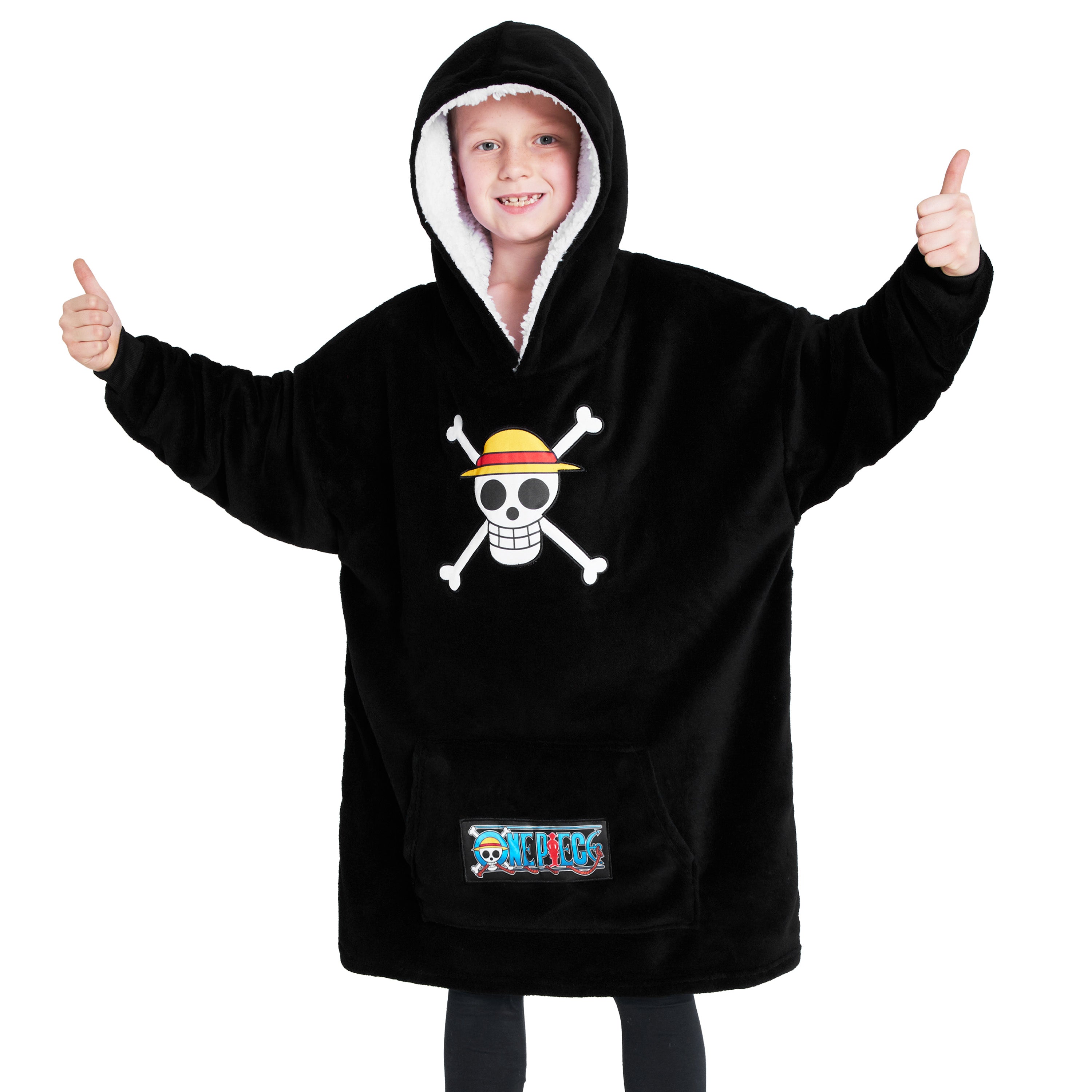 one-piece-sweat-plaid-gar-on-oversize-capuche-sherpa-unique image 1