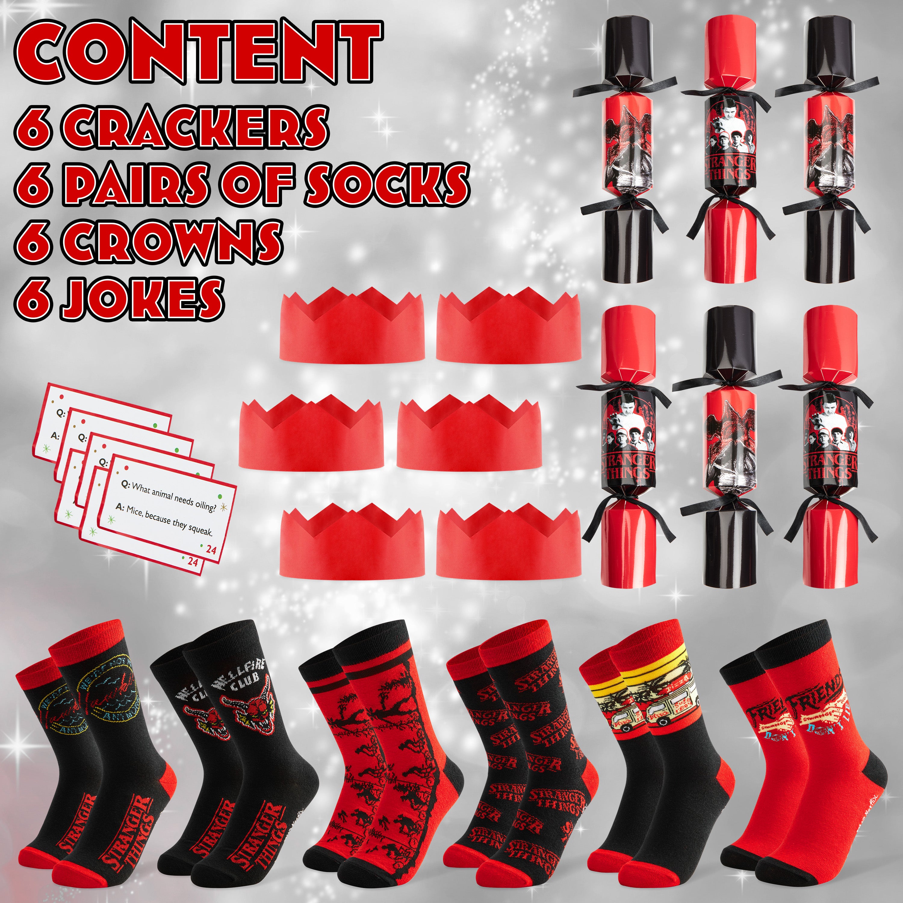 stranger-things-crackers-no-l-lot-6-chaussettes-femme-coton image 5