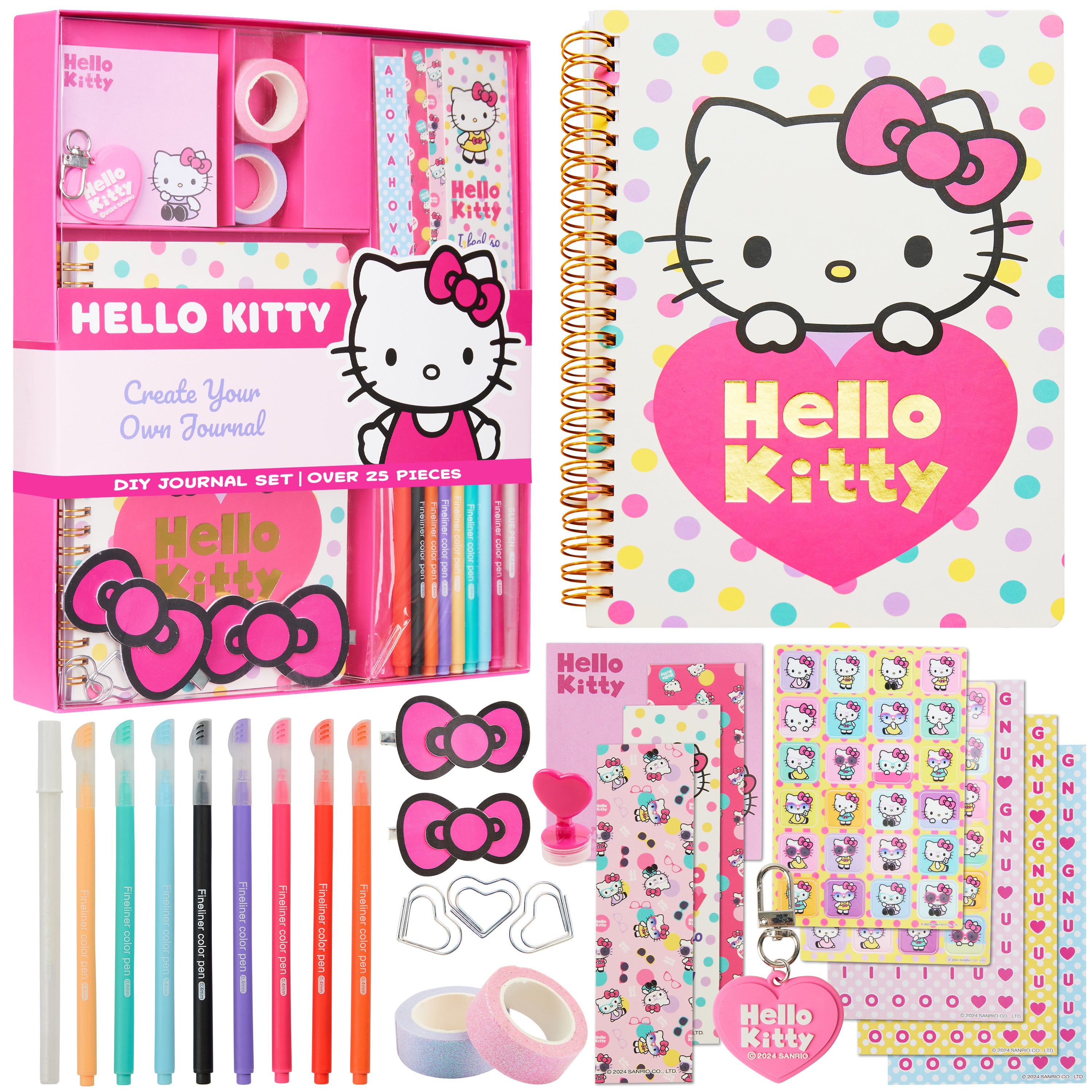 hello-kitty-kit-journal-diy-fille-a5-stickers-kawaii-cr-atif image 1