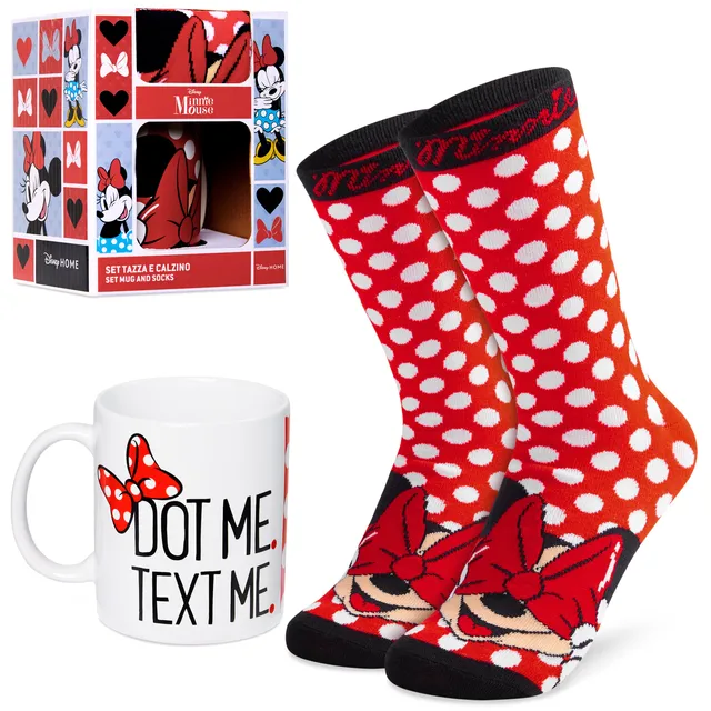disney-minnie-coffret-mug-chaussettes-femme-rouge image 1
