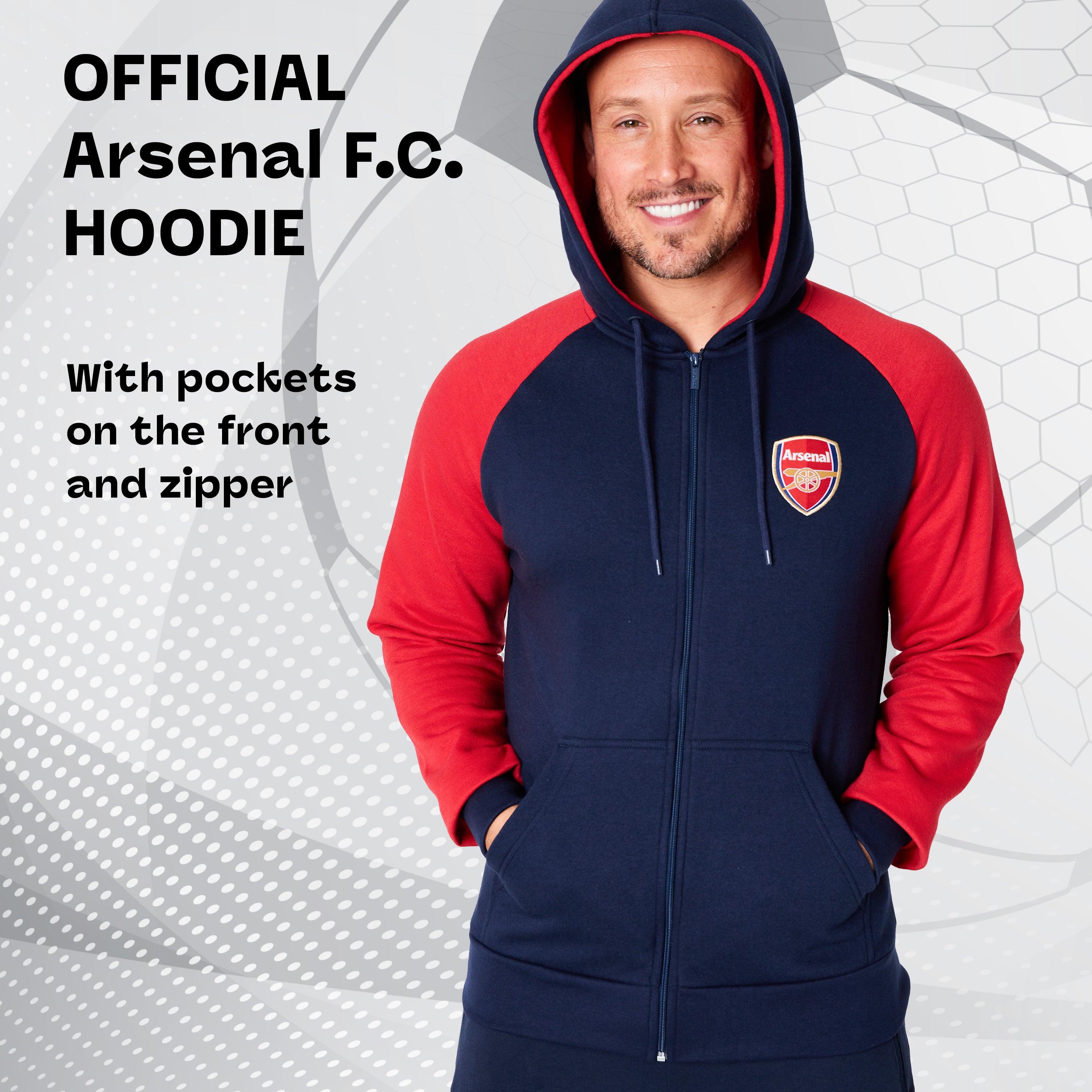 arsenal-fc-sweat-zipp-homme-capuche-avec-poches image 3