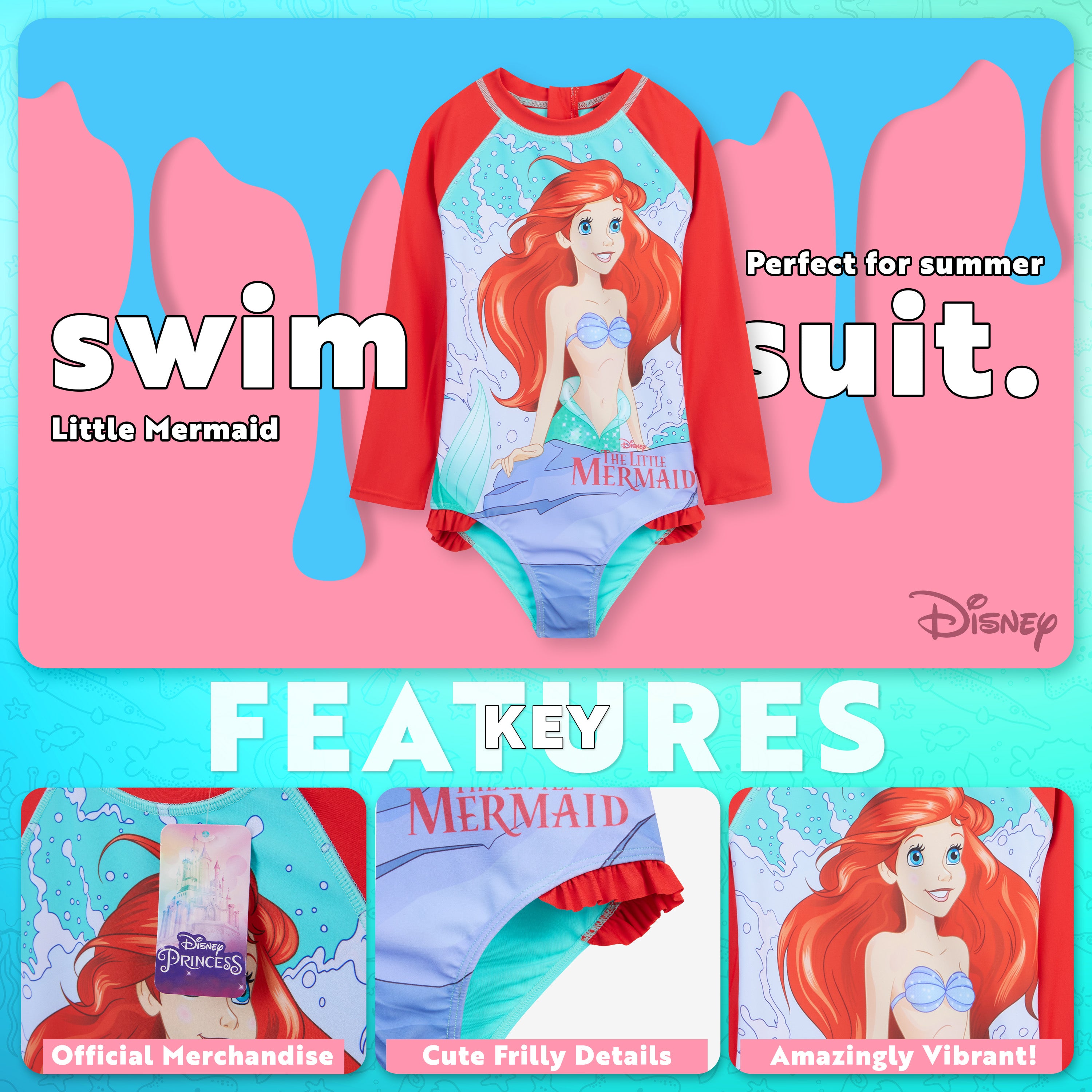 disney-petite-sir-ne-maillot-fille-une-pi-ce-5-6-ans image 3