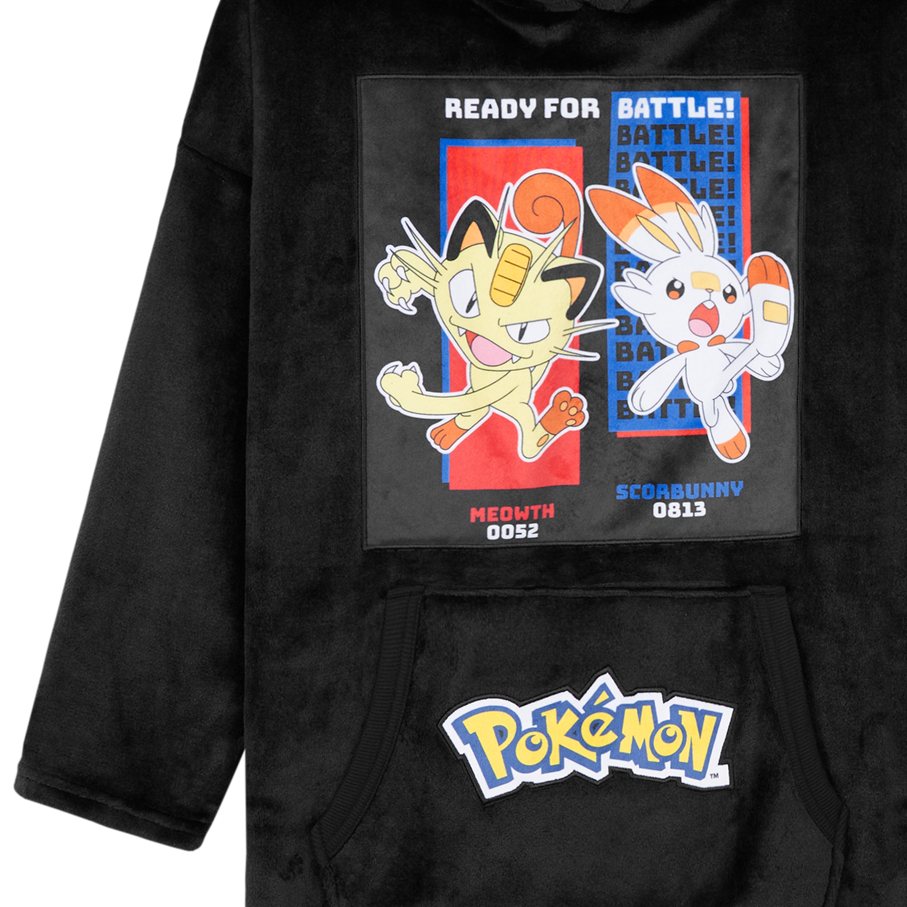 get-trend-boys-sweat-pok-mon-meowth-scorbunny-noir-enfant image 3