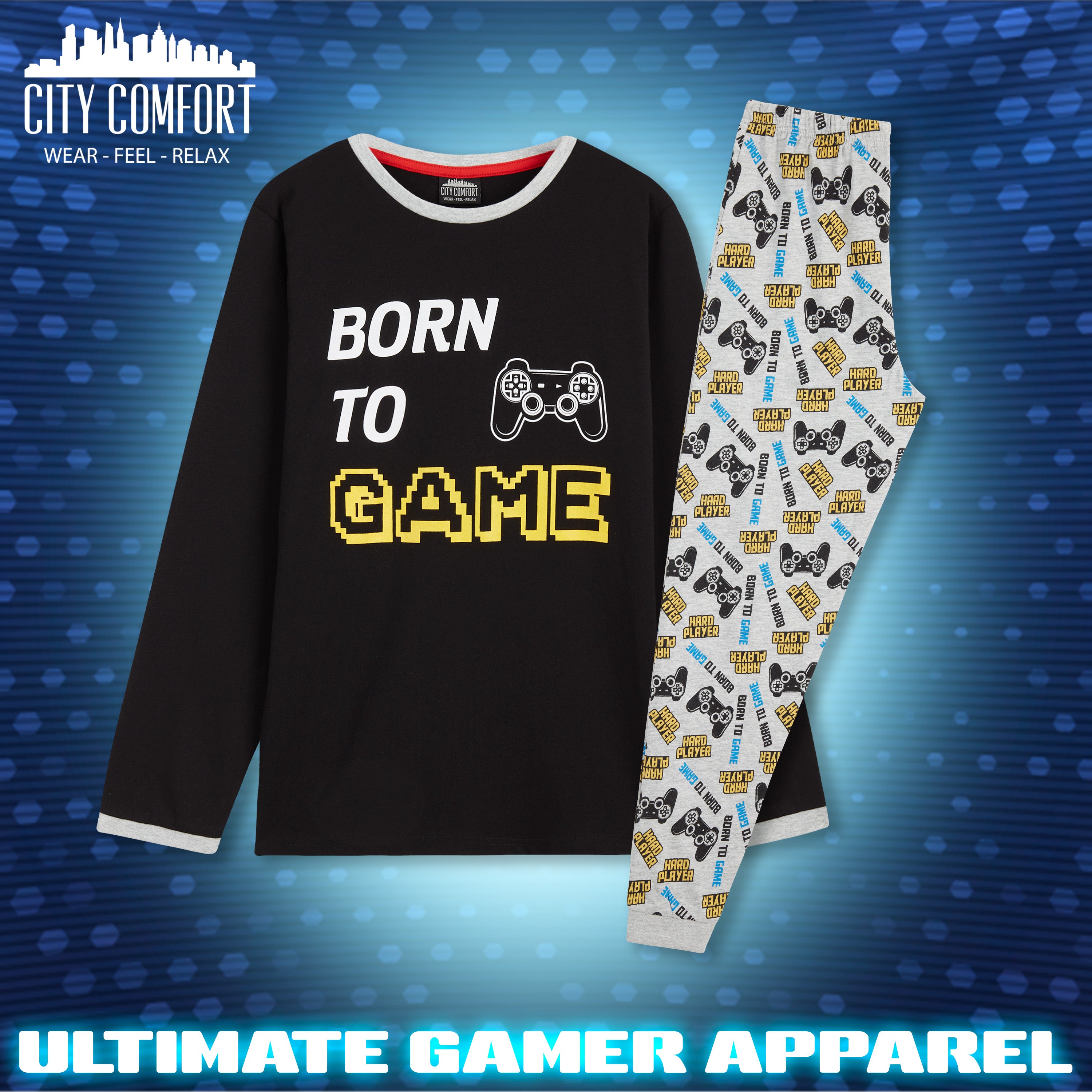 pyjama-gamer-gar-on-citycomfort-coton-manches-longues image 6