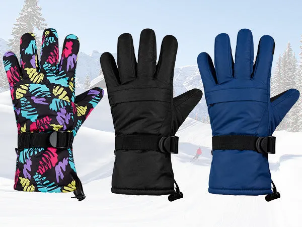 citycomfort-gants-ski-homme-noir-tactiles-doublure-polaire image 1