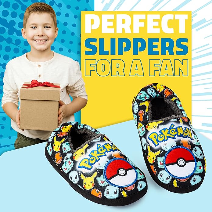 pok-mon-chaussons-bottes-enfant-pikachu-bulbizarre-souple-taille-3 image 2