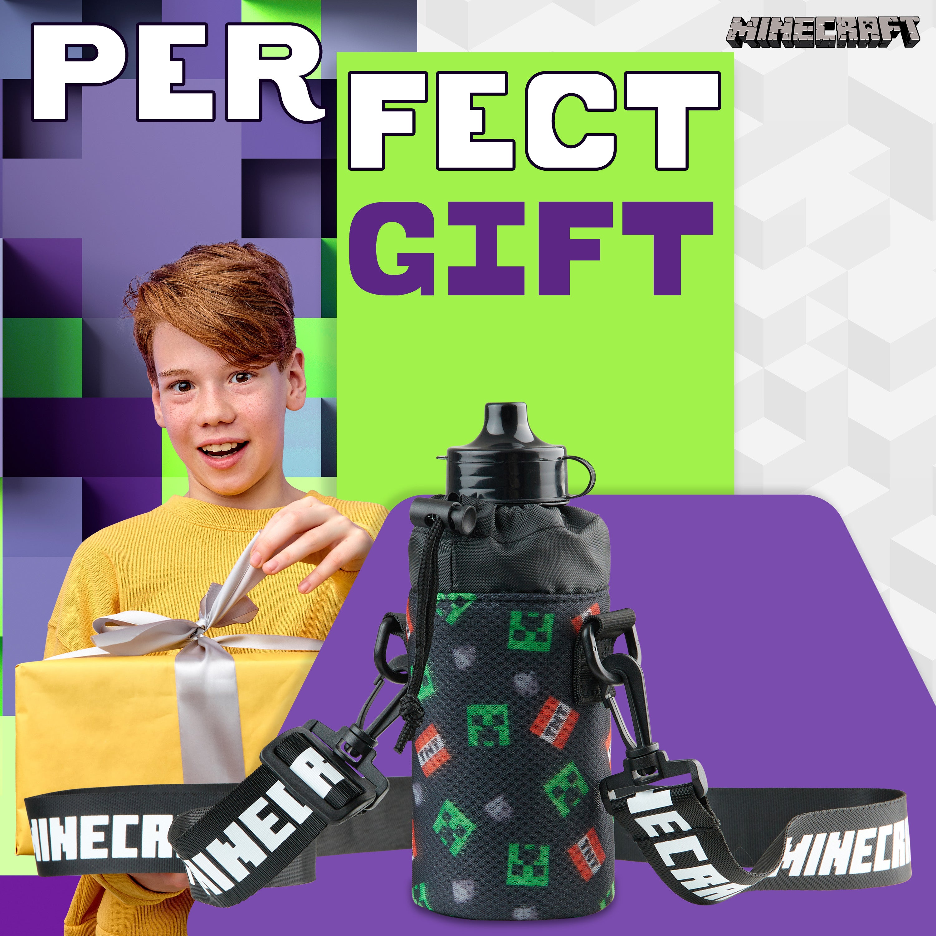 get-trend-school-supplies-minecraft-550ml-gourde-creeper-sans-bpa image 3