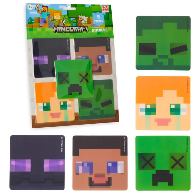 minecraft-stickers-3d-enfant-lot-de-5-effet-lenticulaire image 1