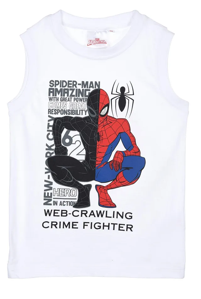 marvel-spiderman-t-shirt-enfant-blanc-3-ans image 1
