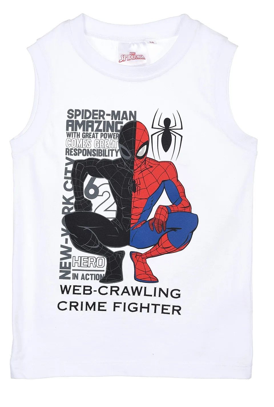 marvel-spiderman-t-shirt-enfant-blanc-3-ans image 1