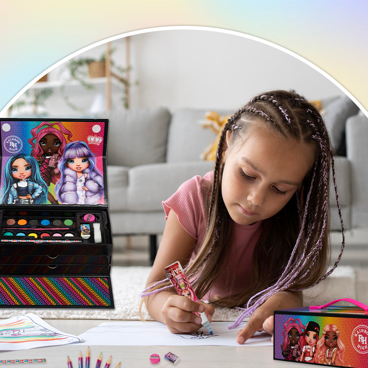 rainbow-high-kit-dessin-40-pi-ces-mallette-enfant-cadeau image 4