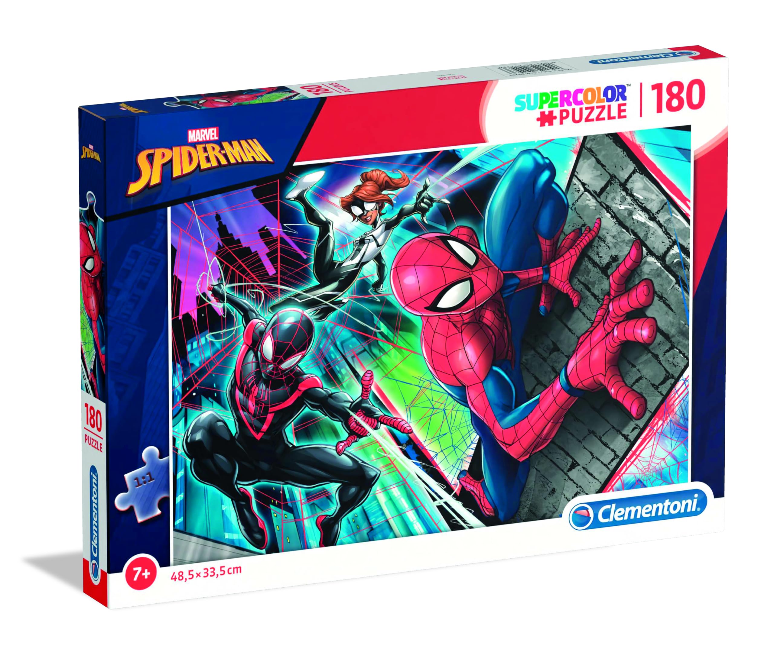 clementoni-supercolor-spider-man-puzzle-180-pi-ces-7-ans image 1