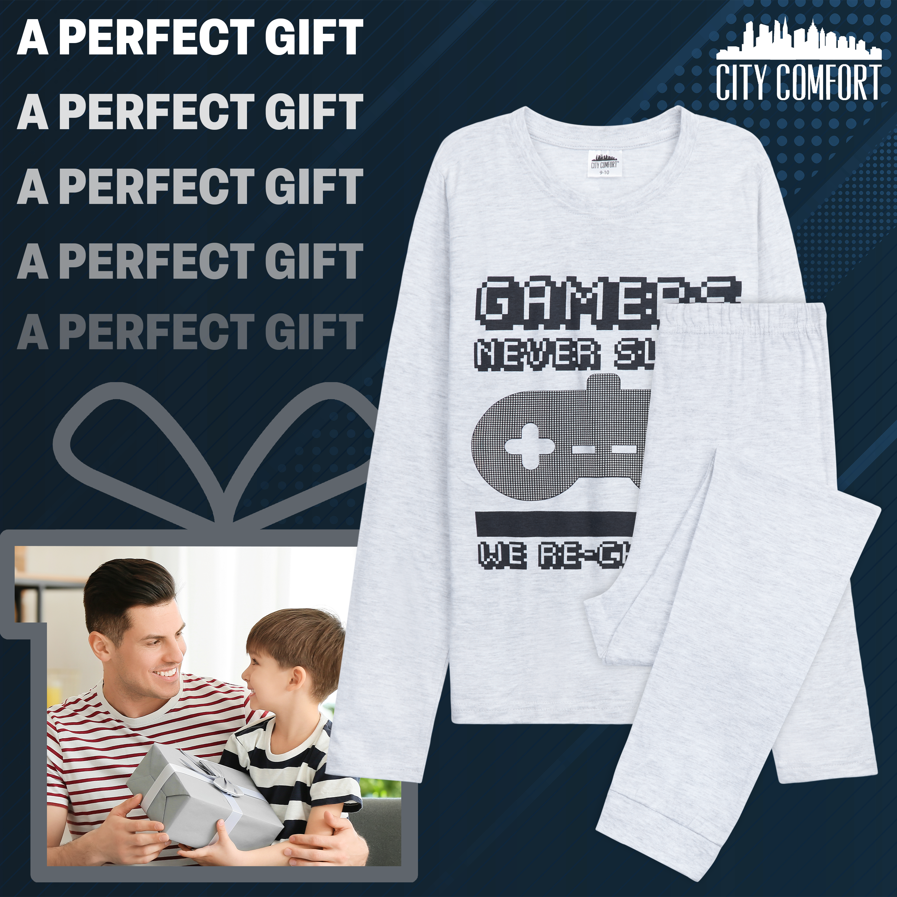 citycomfort-pyjama-gar-on-long-gaming-9-10-ans-coton image 3