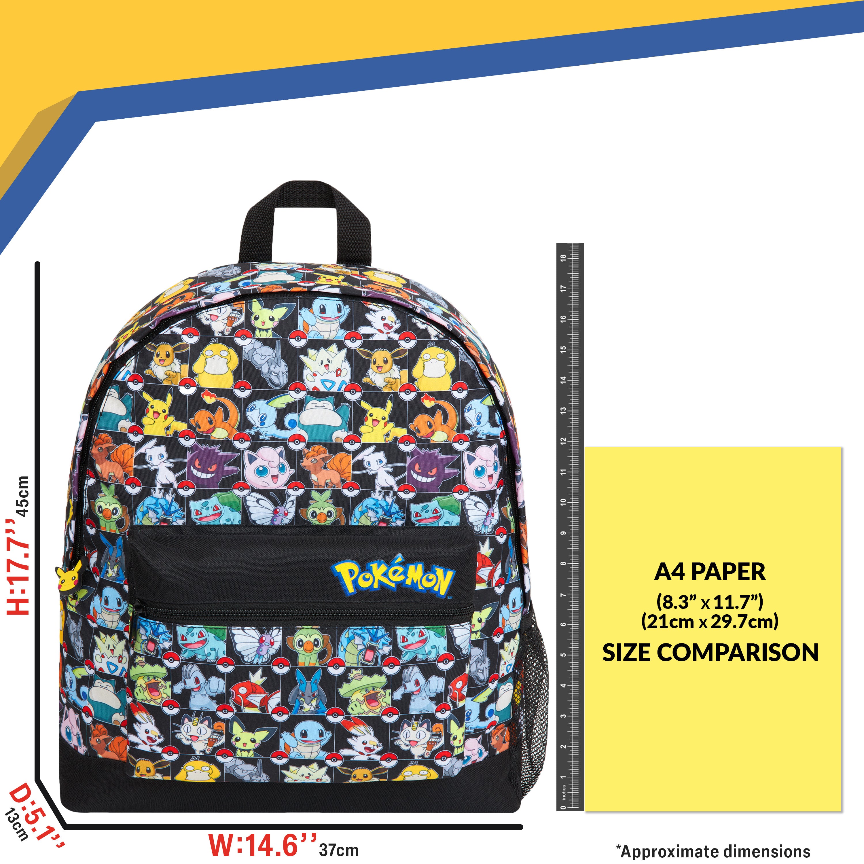get-trend-pok-mon-sac-dos-enfant-pikachu-poches-zipp-es image 5