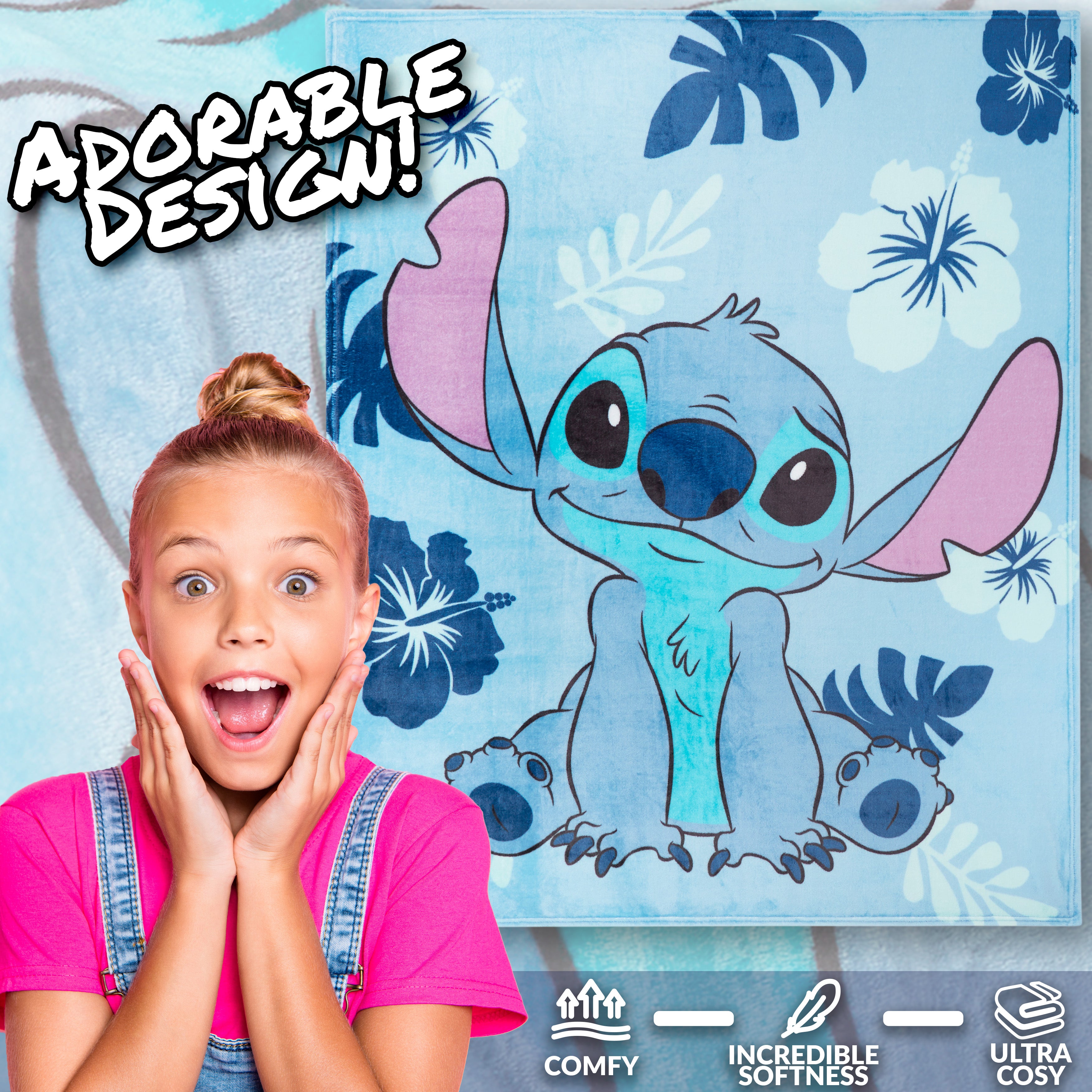 disney-stitch-plaid-polaire-150x130cm-bleu-clair image 3