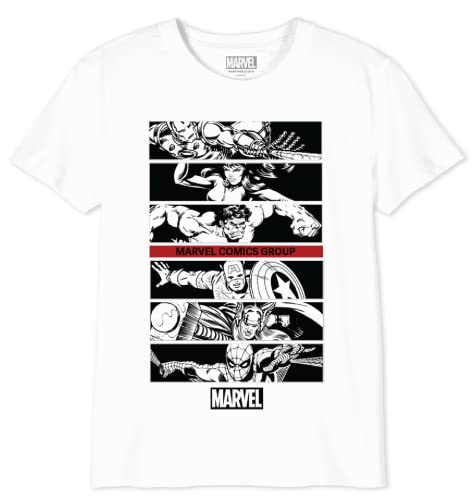marvel-t-shirt-garcon-blanc-6-ans-coton-super-heros image 2