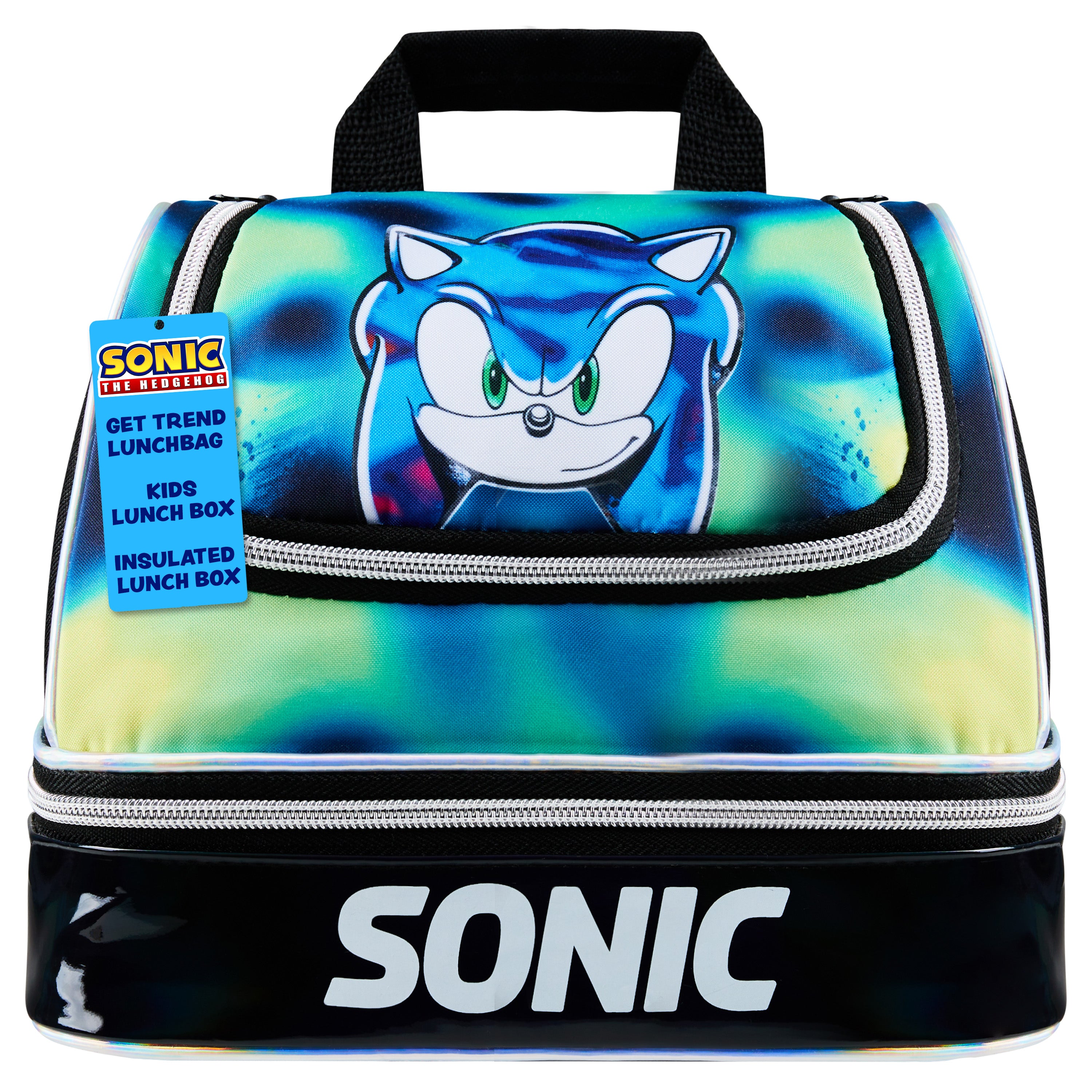 sonic-sac-repas-enfant-isotherme-noir-double-compartiment image 2
