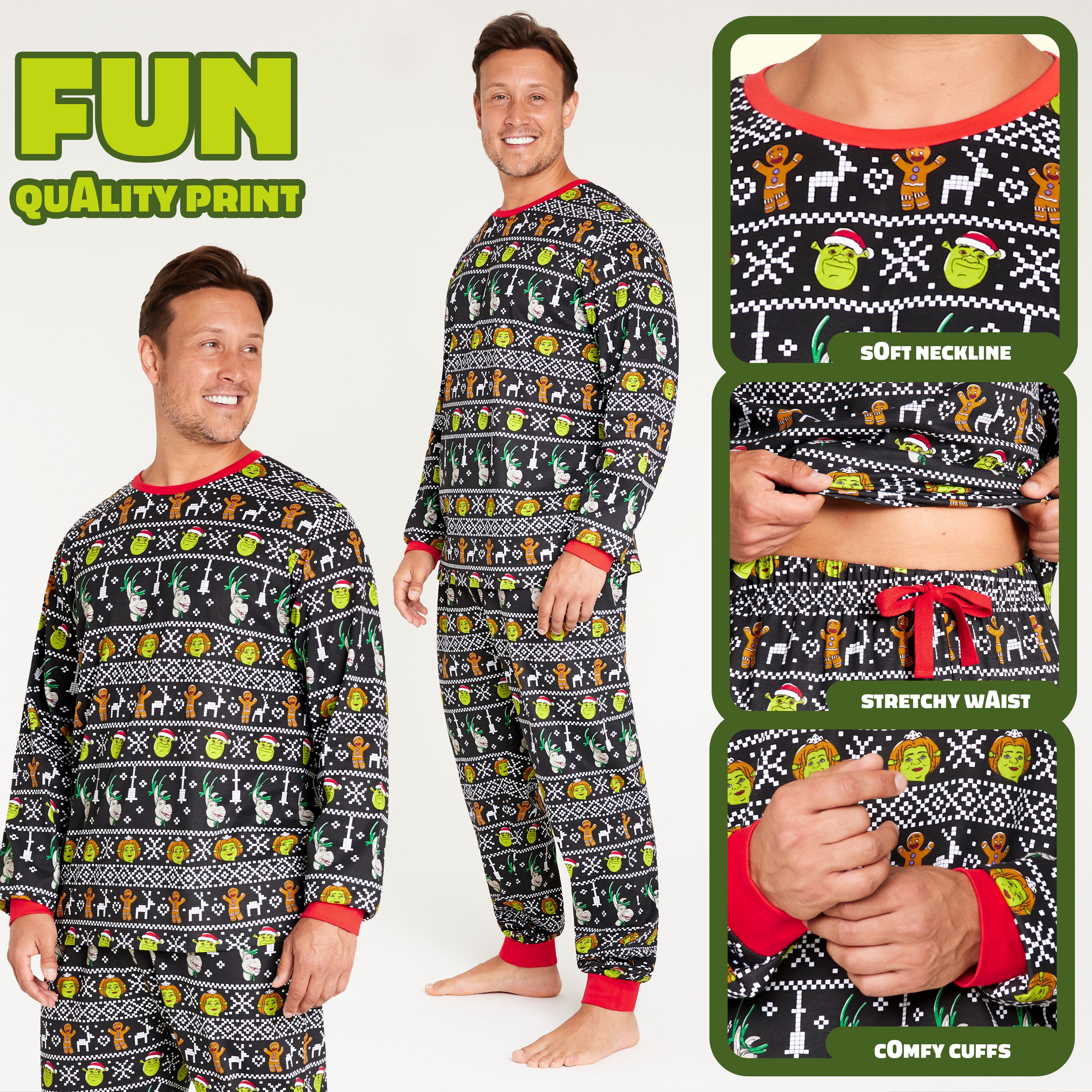 shrek-pyjama-no-l-famille-homme-coton-manches-longues image 4