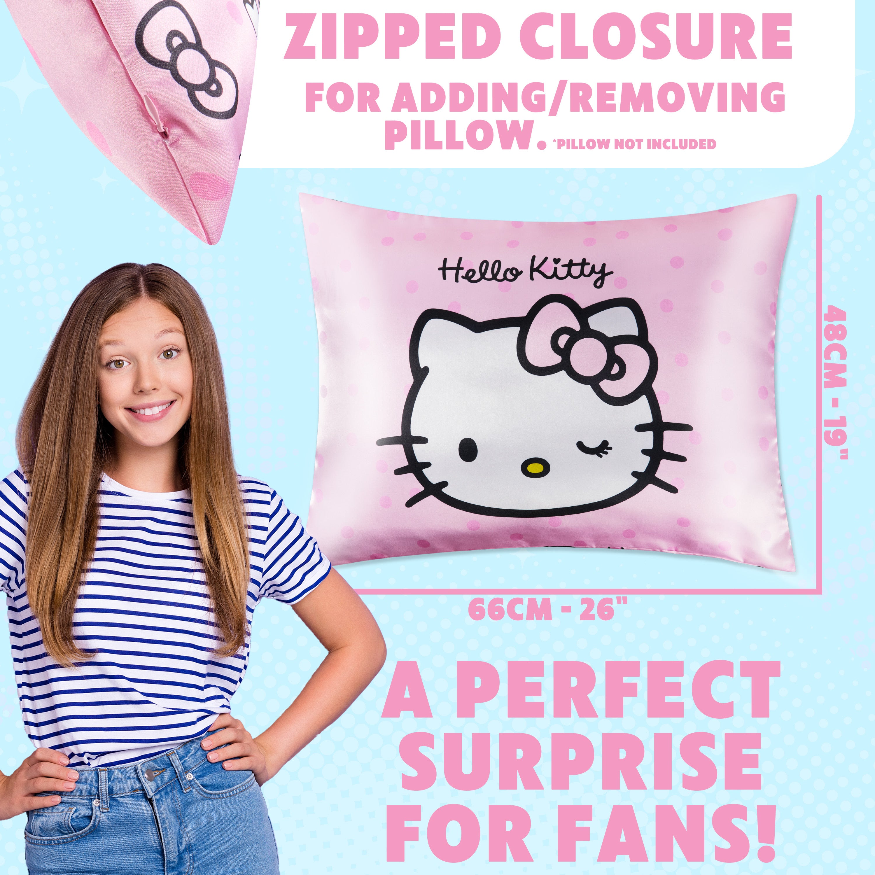 hello-kitty-taie-oreiller-satin-48x66-zip-fermeture image 7