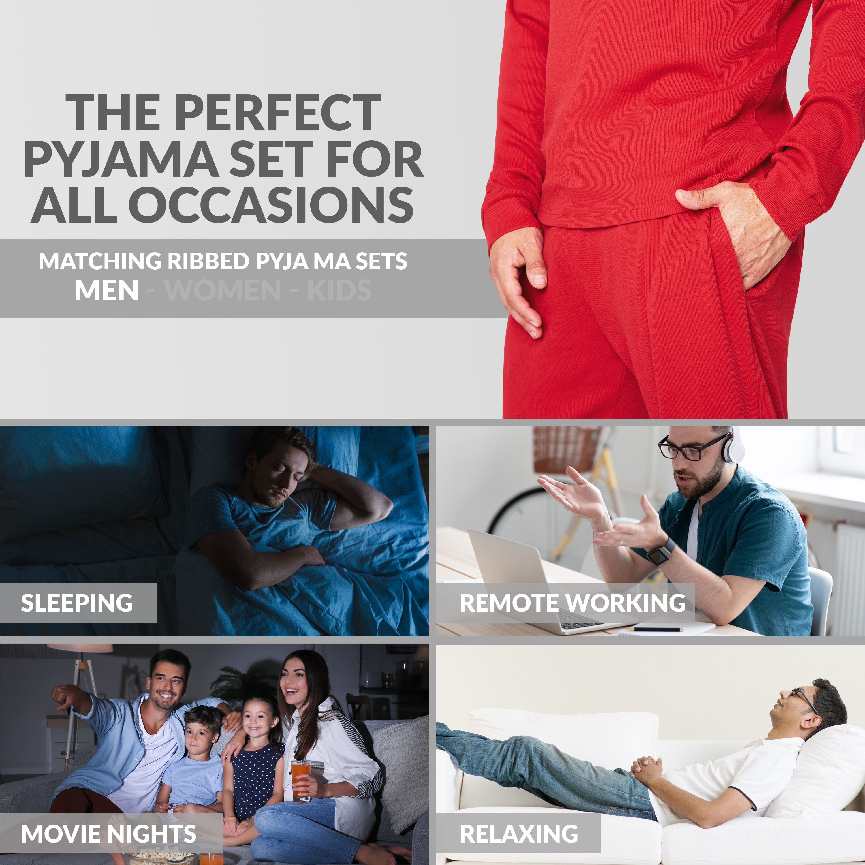 citycomfort-pyjama-c-tel-homme-coton-noir-2-pi-ces image 4