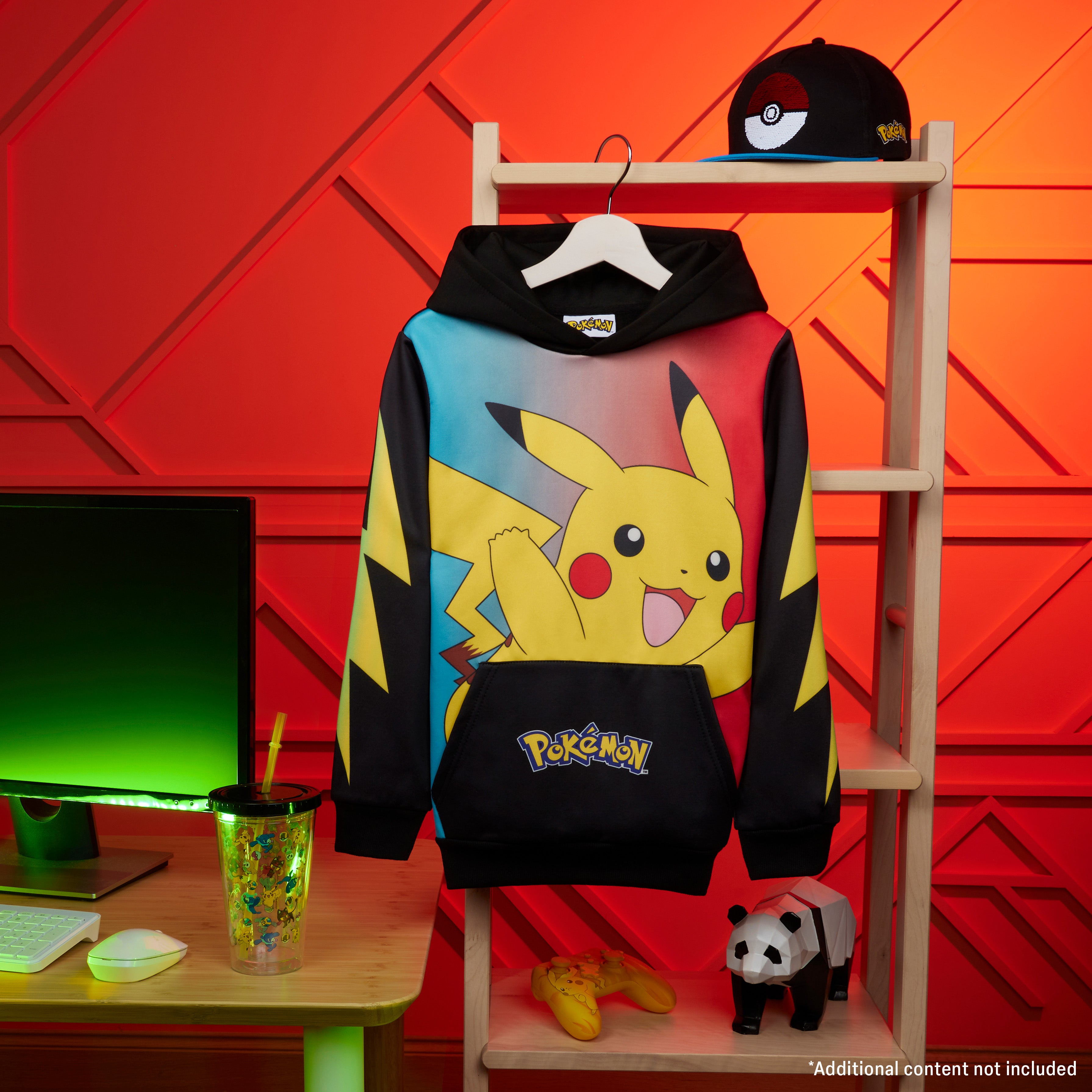 pok-mon-pikachu-sweat-capuche-gar-on-noir-poche image 2