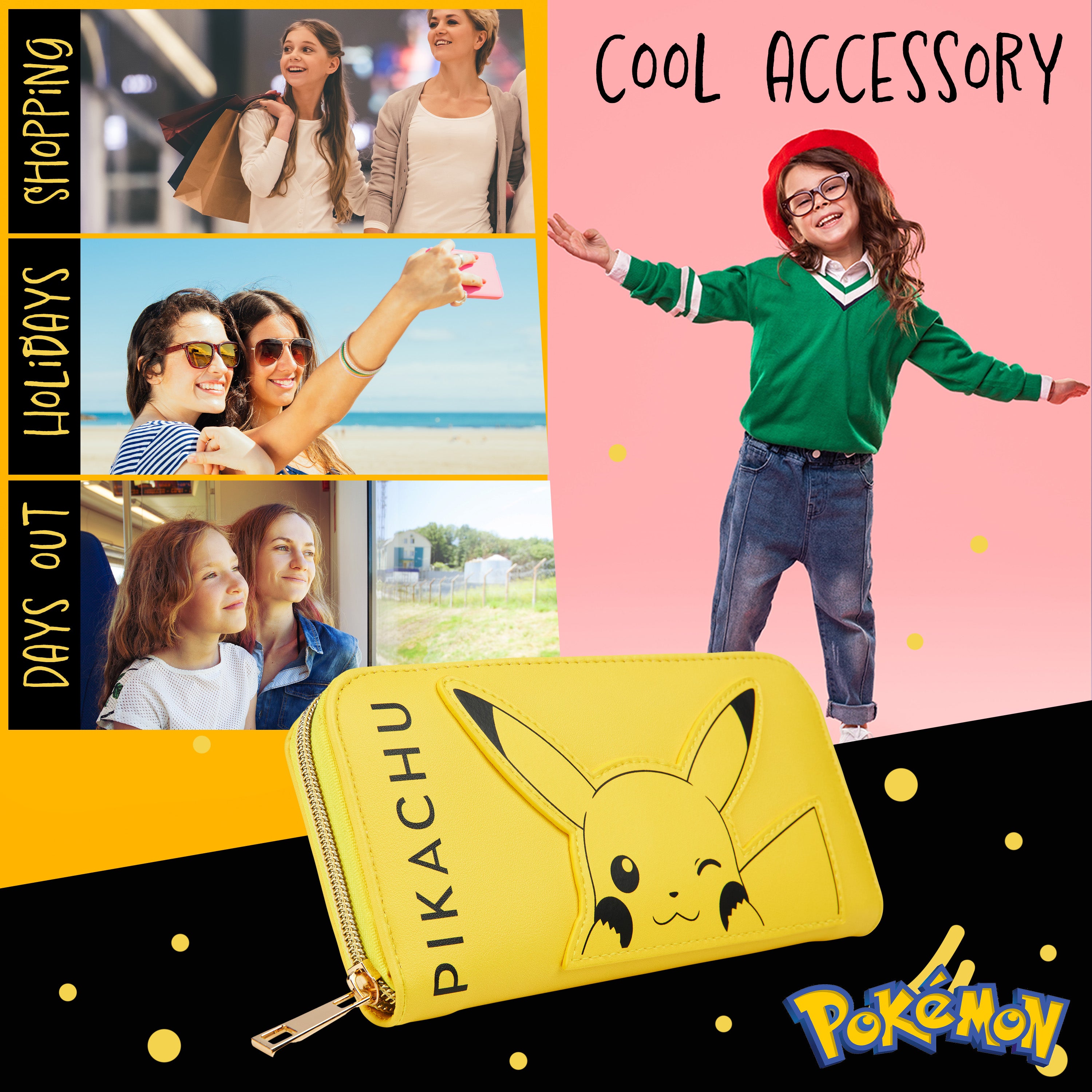pok-mon-pikachu-portefeuille-femme-grand-zip-voyage image 4
