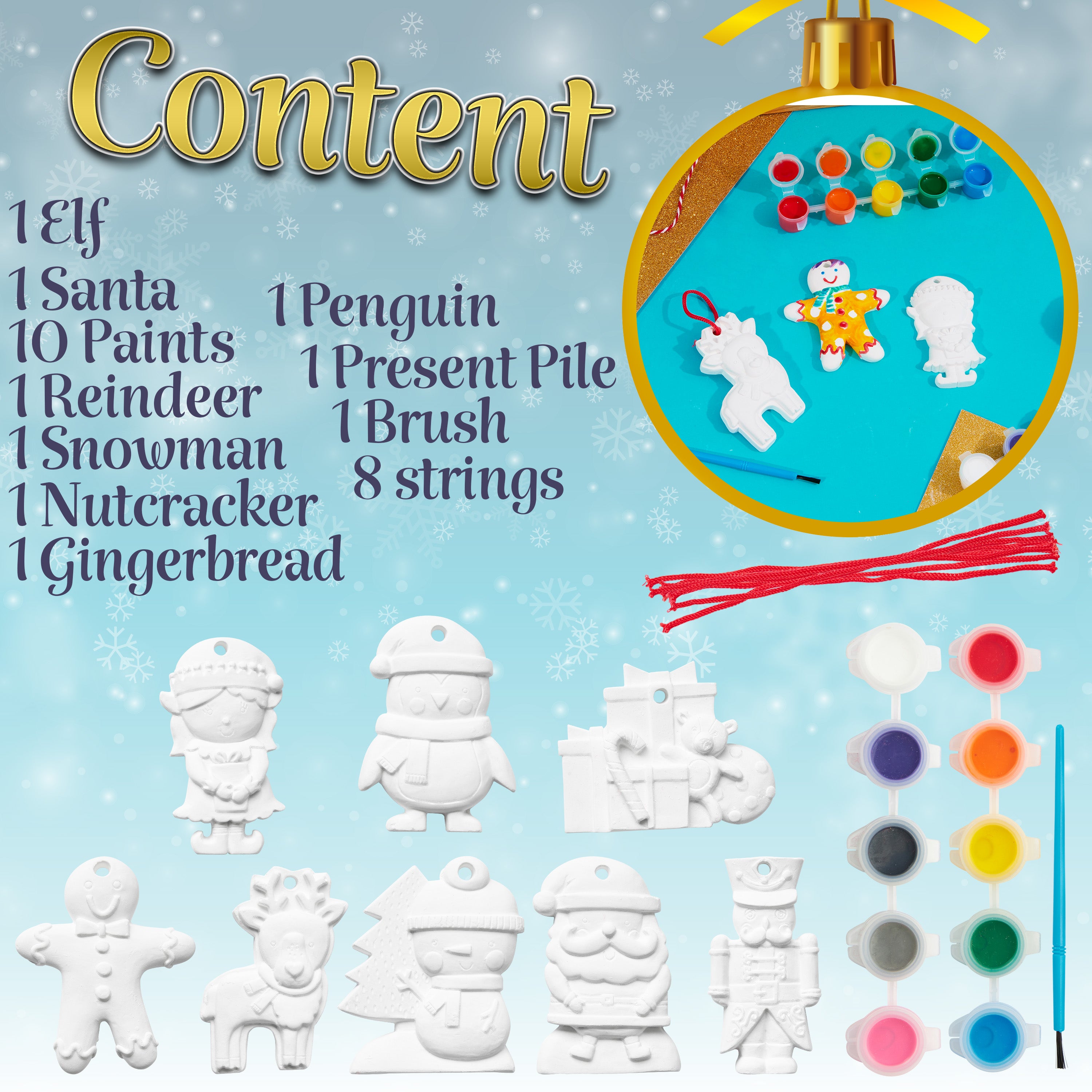 get-trend-arts-crafts-kit-peinture-no-l-enfant-8-pi-ces image 6