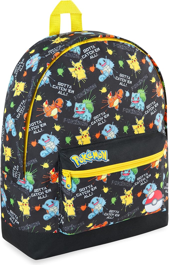pok-mon-pikachu-sac-dos-enfant-poches-zipp-es-cole-2 image 1