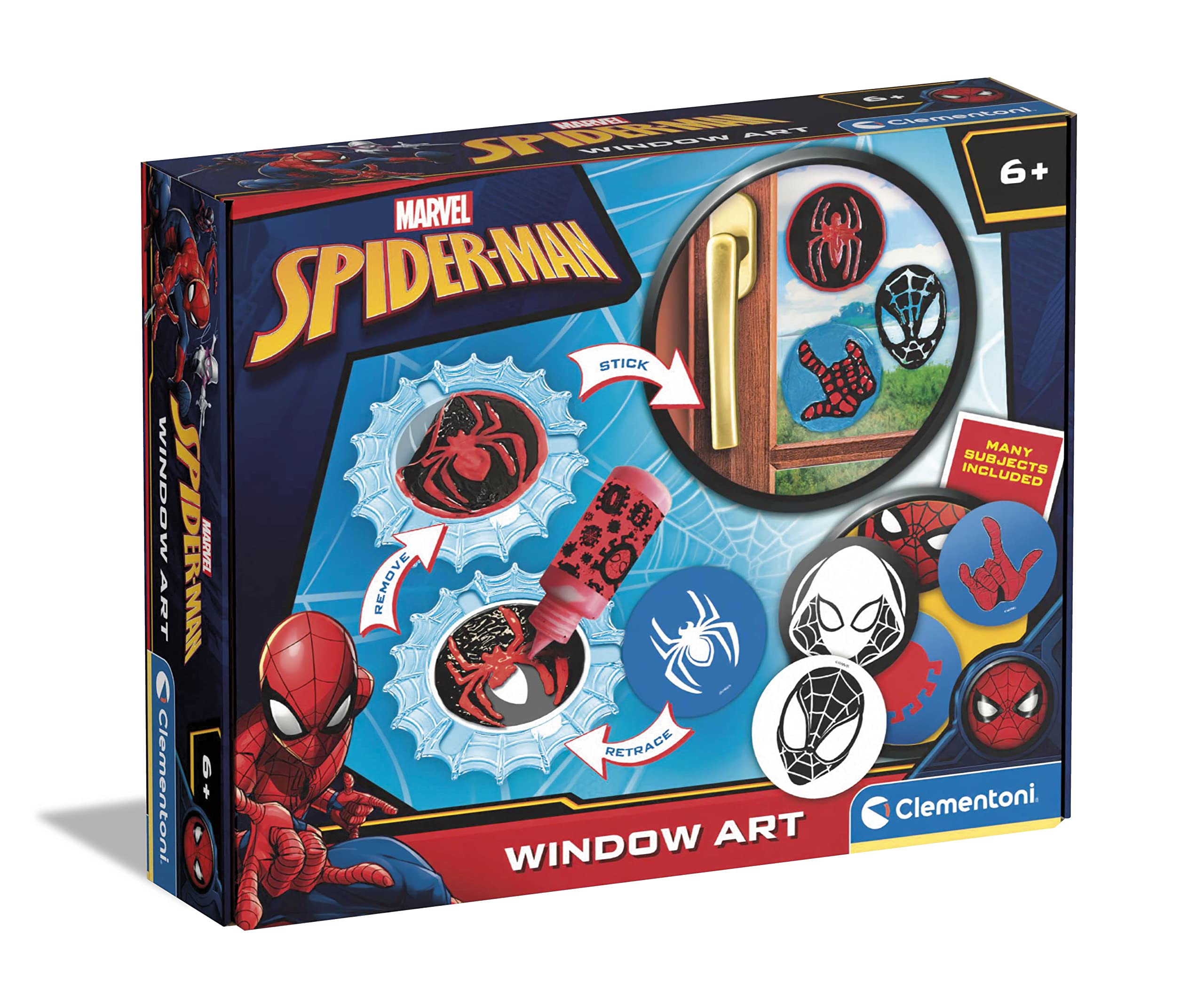 marvel-spiderman-kit-d-co-vitre-stickers-repositionnables-6-ans image 1
