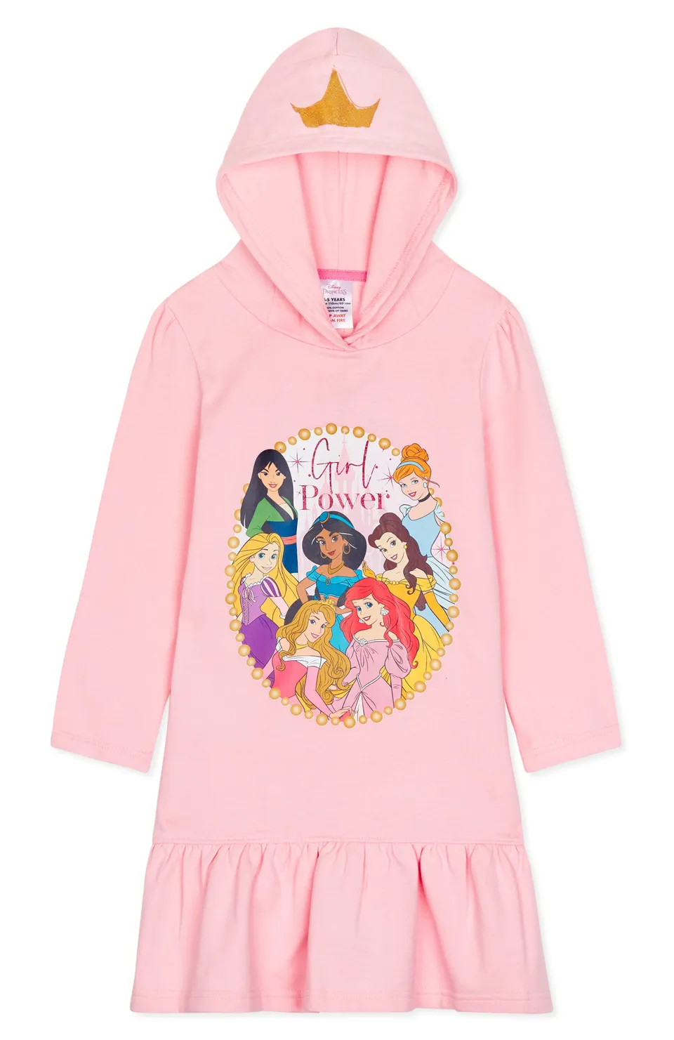 disney-princess-sweat-capuche-fille-coton-hoodie-robe image 1