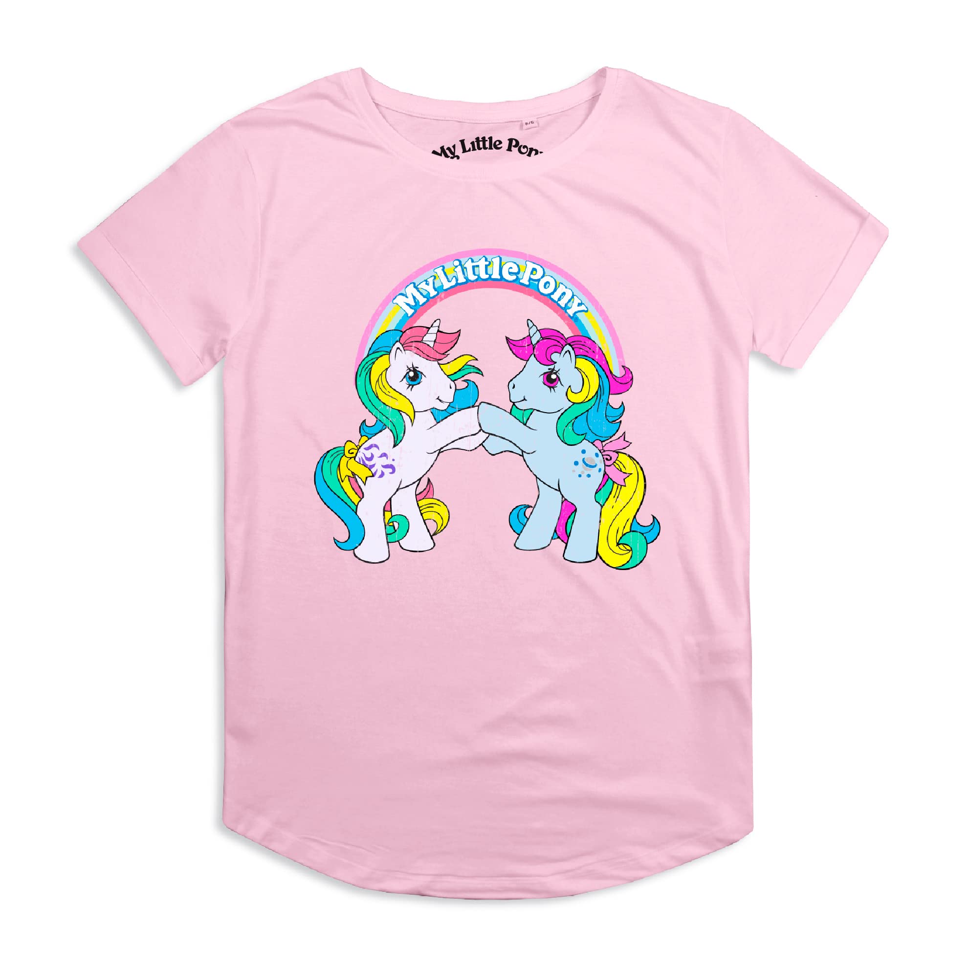 my-little-pony-bright-rainbow-t-shirt-femme-rose-clair image 1