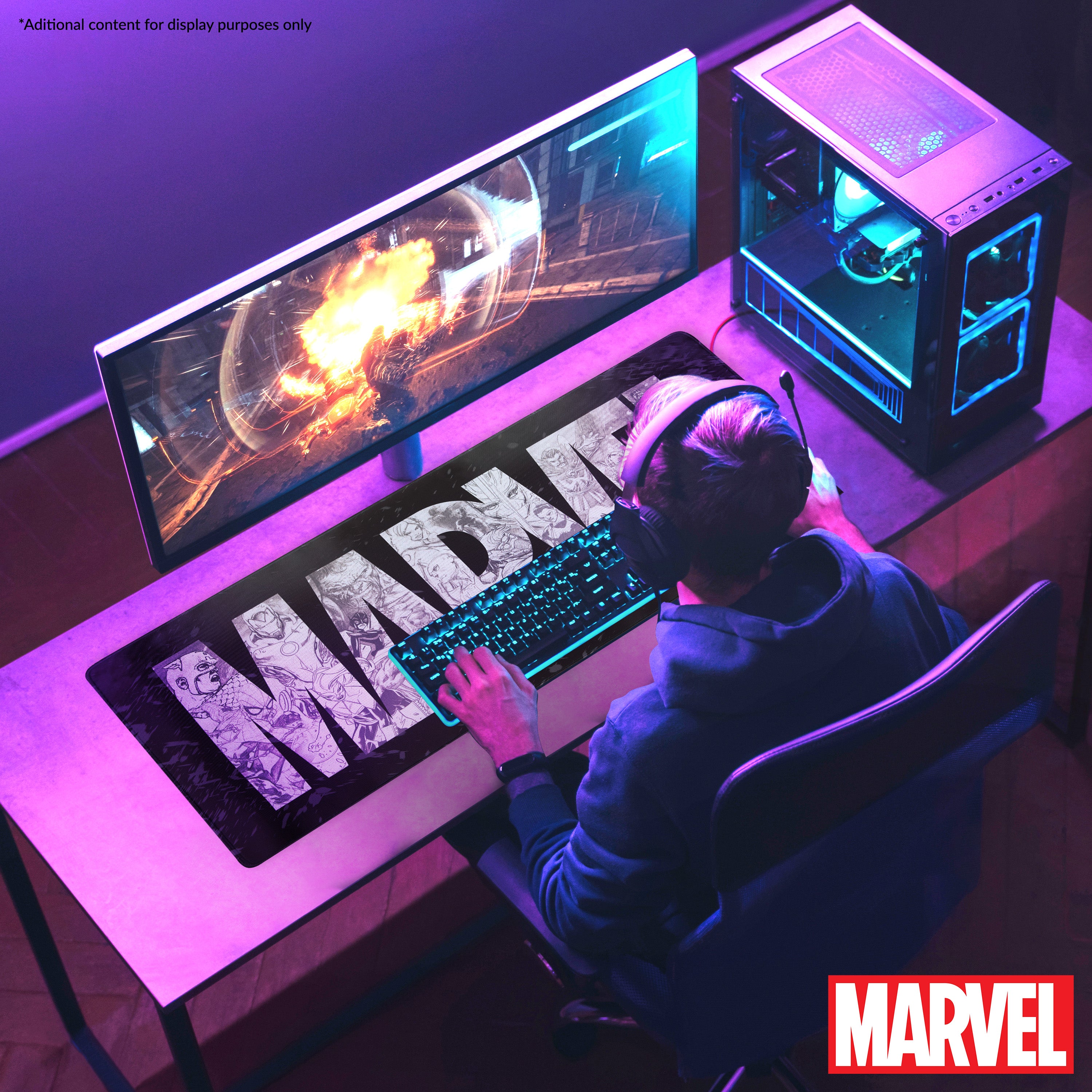 get-trend-marvel-avengers-tapis-souris-xxl-80x36-noir image 2