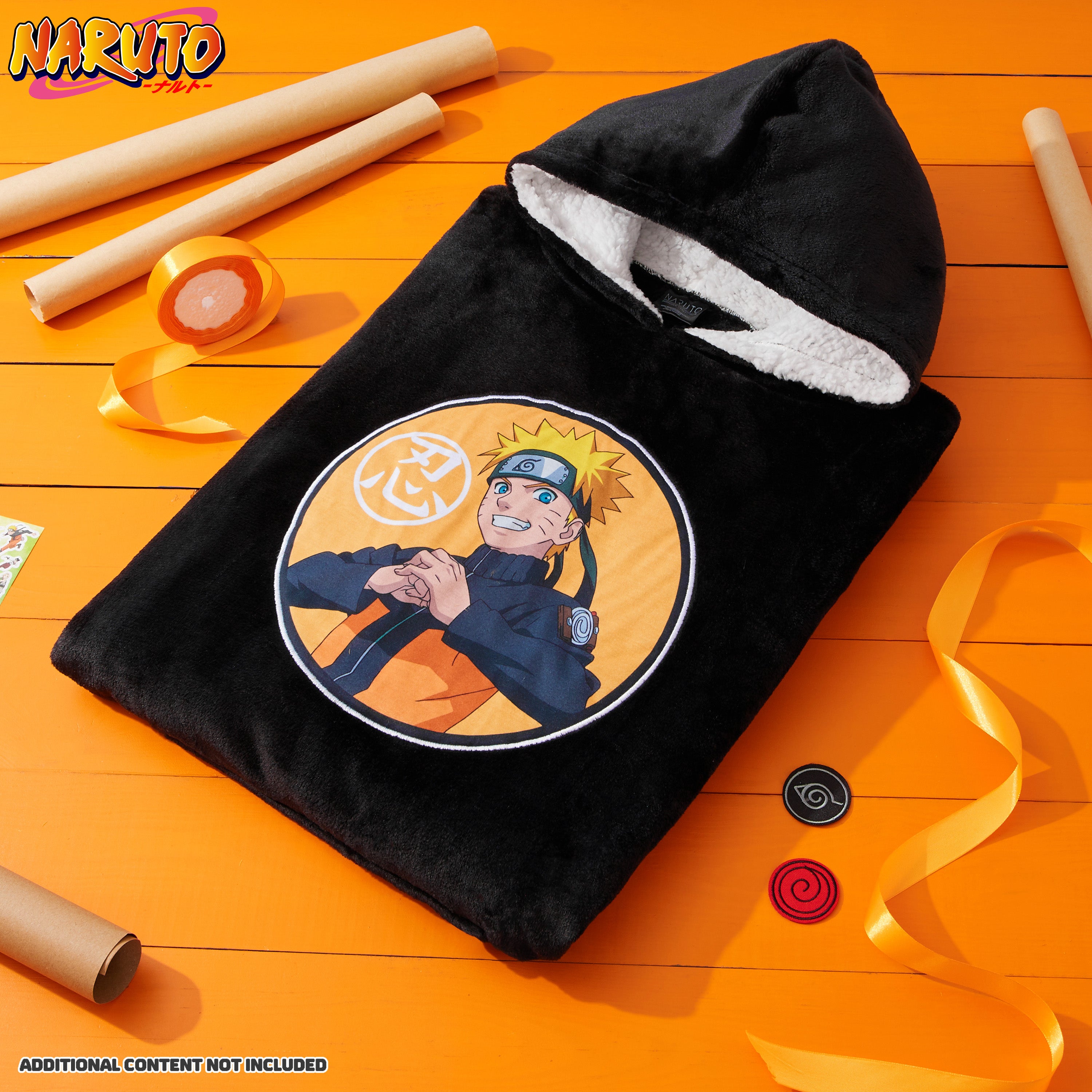 naruto-plaid-capuche-gar-on-noir-taille-unique-polaire image 2