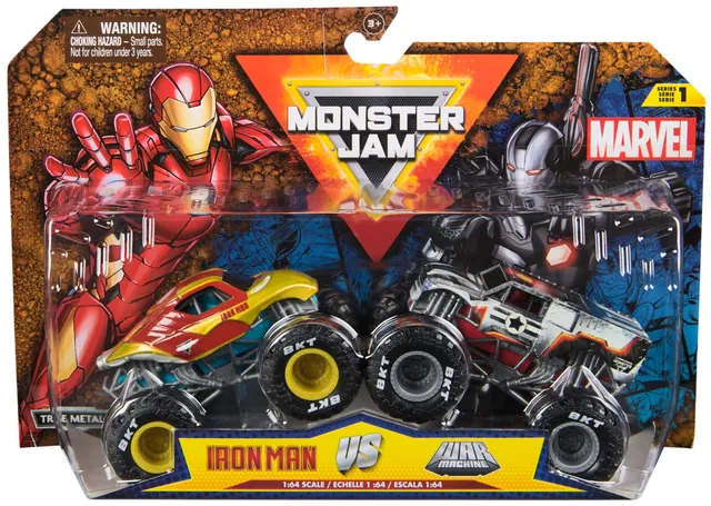 monster-jam-marvel-coffret-2-monster-trucks-1-64-mod-le-al-atoire image 1