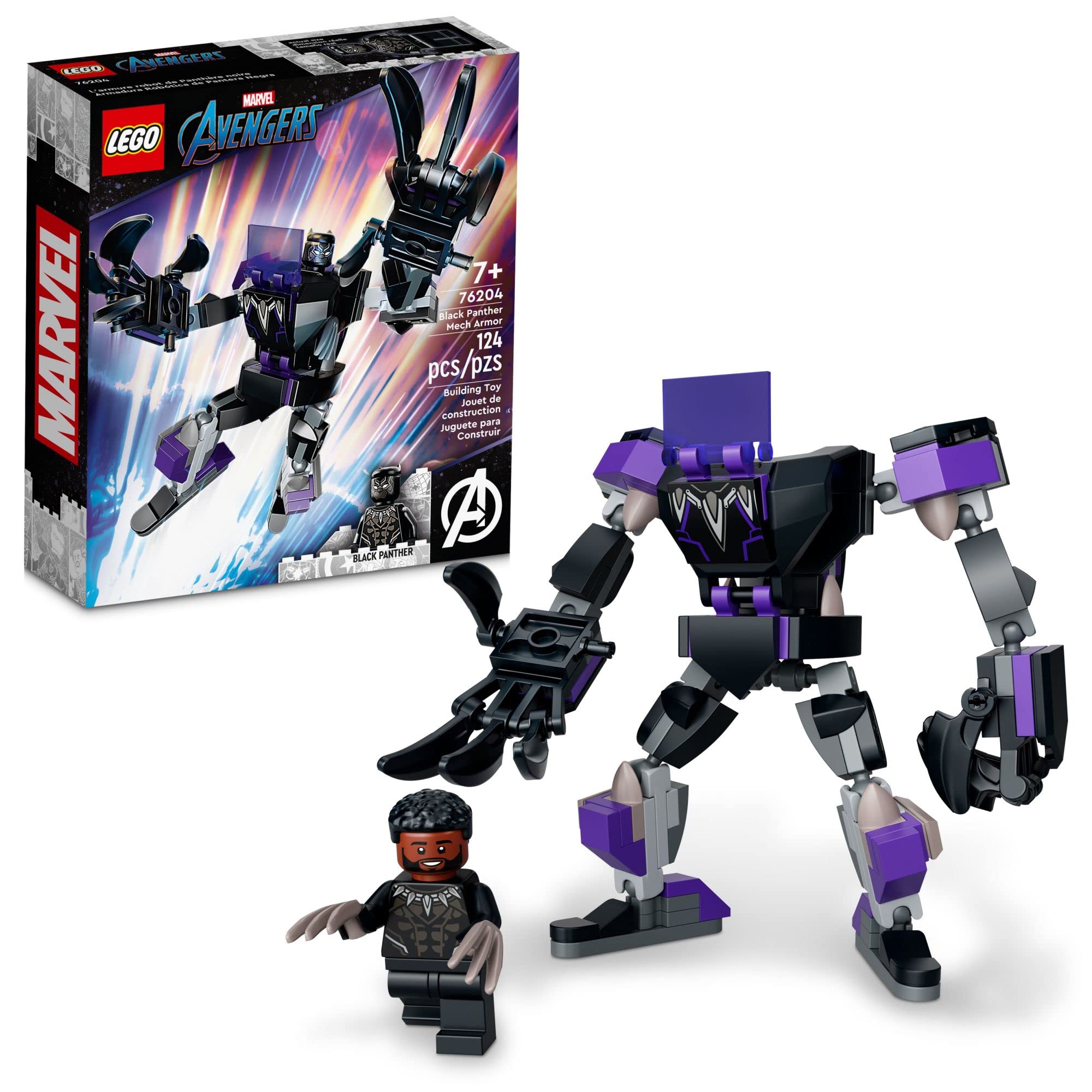 lego-marvel-black-panther-mech-armor-76204-jeu-124-pi-ces-7-ans image 1